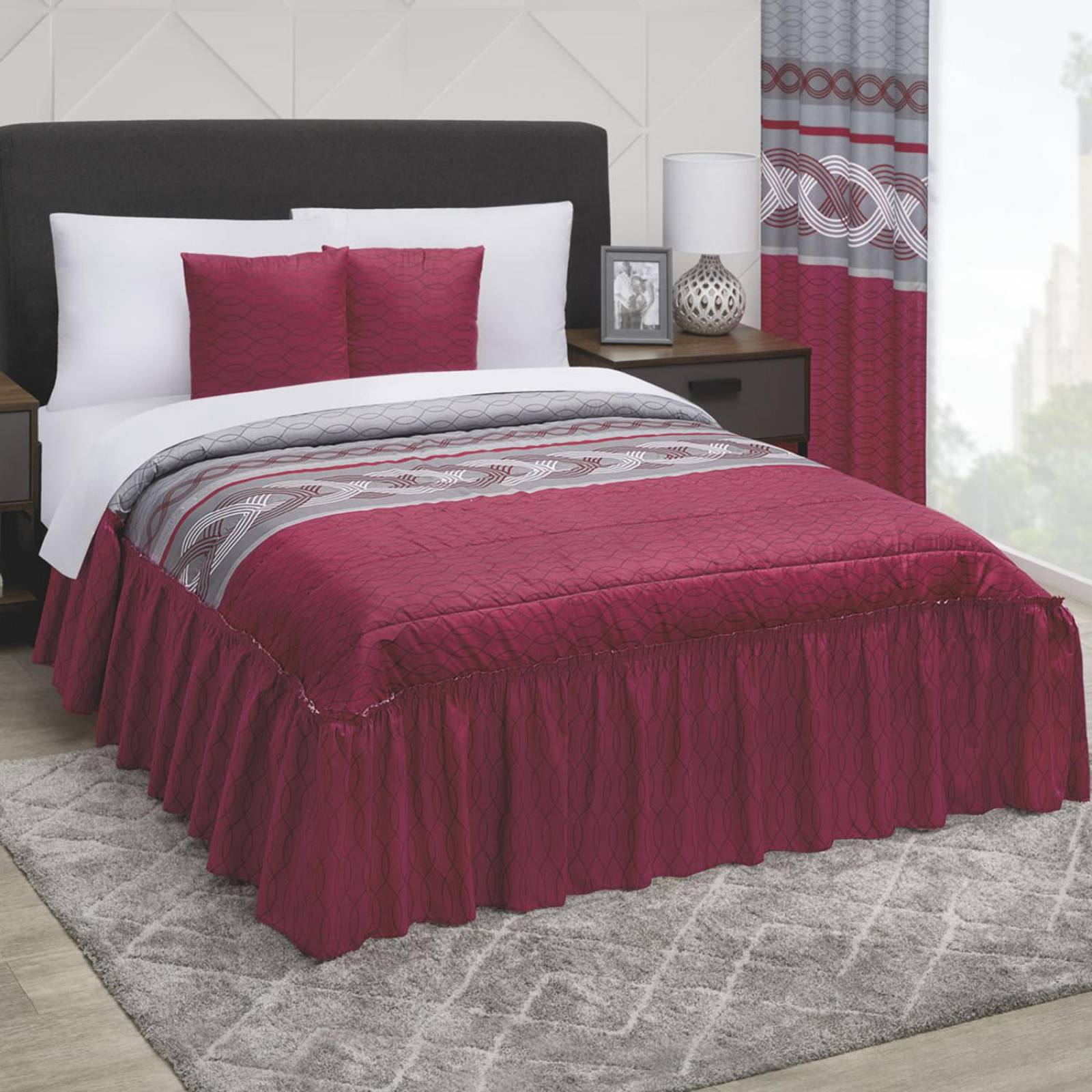 Colcha Matrimonial Con Cojines Decorativos Ultra Suave