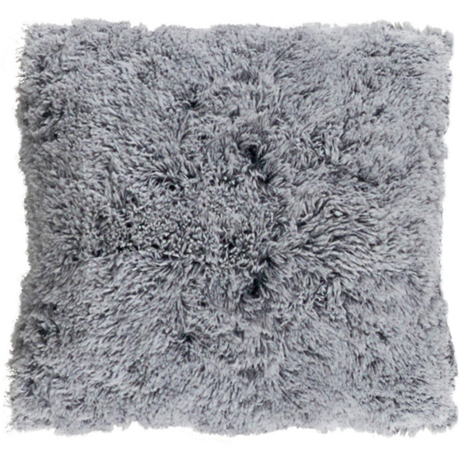 2 COJINES DECORATIVOS PELO ALTO BLANCOS ULTRA SUAVES