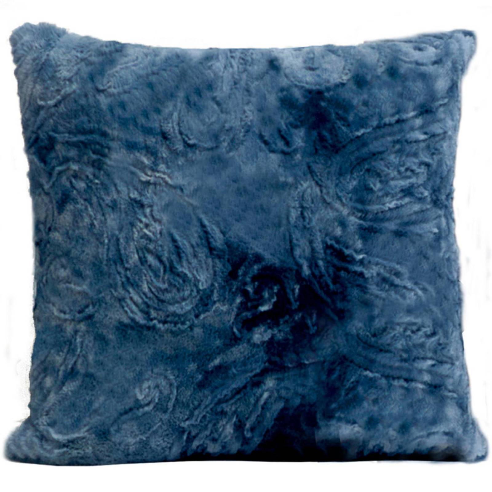 2 COJINES DECORATIVOS AZUL BISÓN TELA ULTRA SUAVE CUADRADOS 