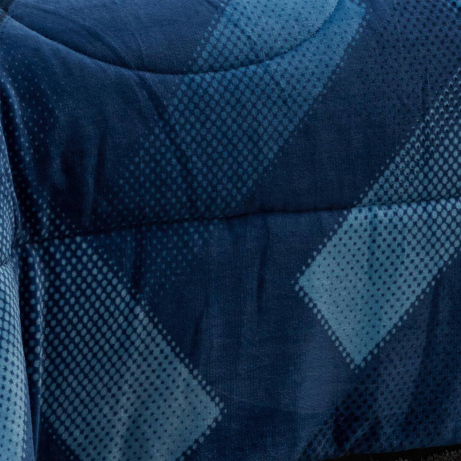COBERTOR DE BORREGA KING SIZE CITRINO AZUL ULTRA SUAVE 