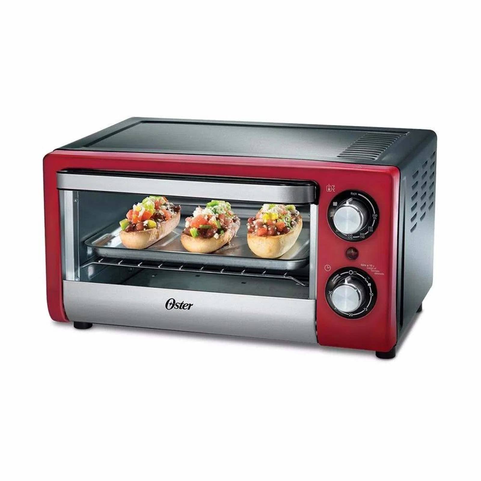 Horno Tostador 10 litros Color rojo Marca Oster