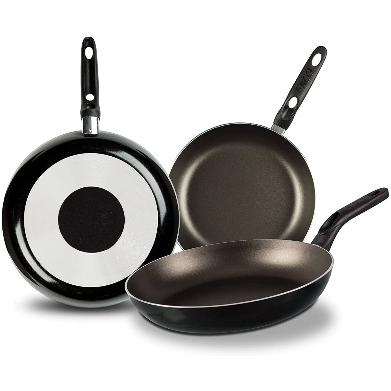 Sarten 3 pzas 20/24/30cm color negro marca Vasconia
