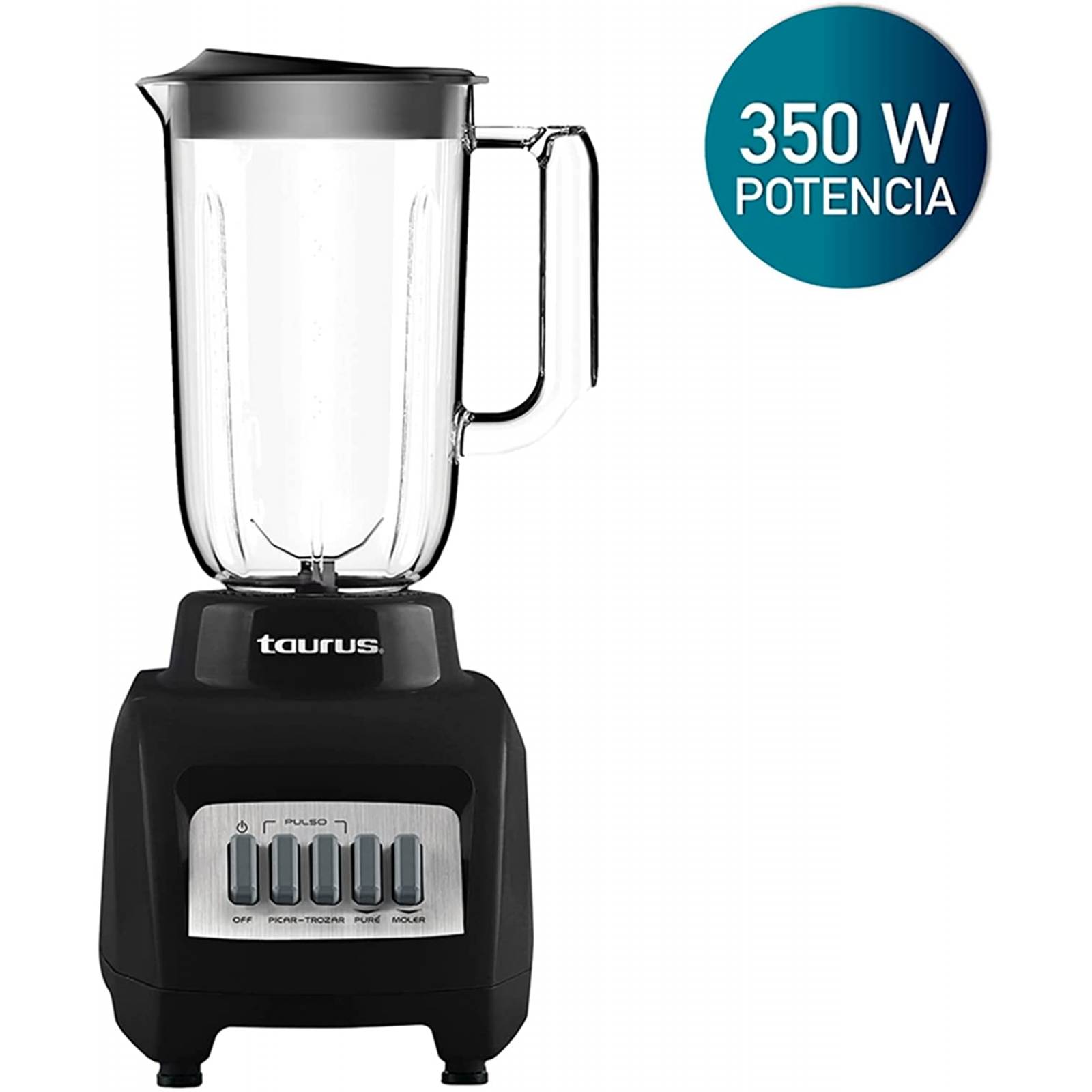 Licuadora 4 velocidades 1lt vaso Plastico negro Taurus Haley