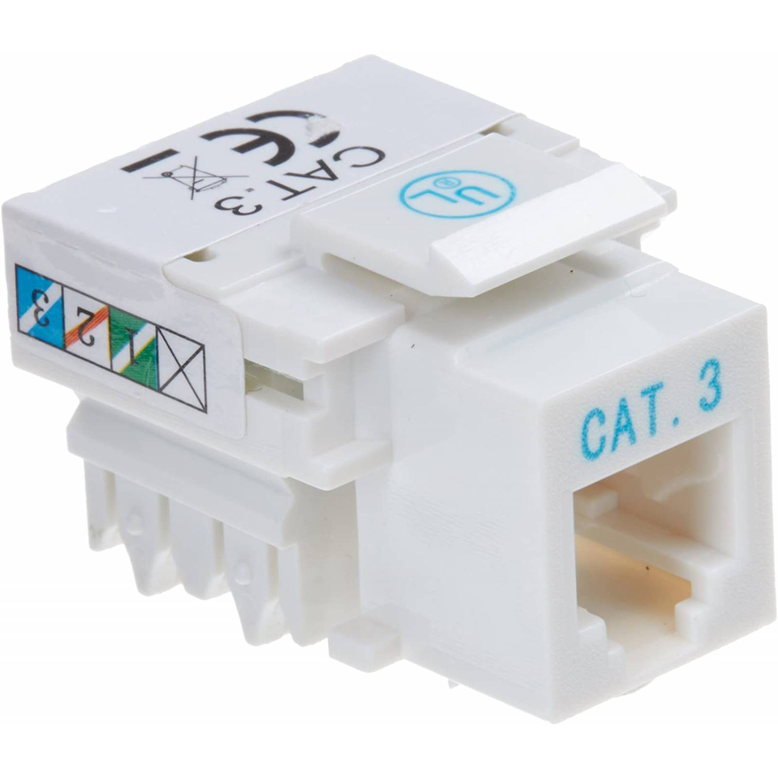 Jack Intellinet Rj11/Rj12 Para Telefonia De Impacto Blanco