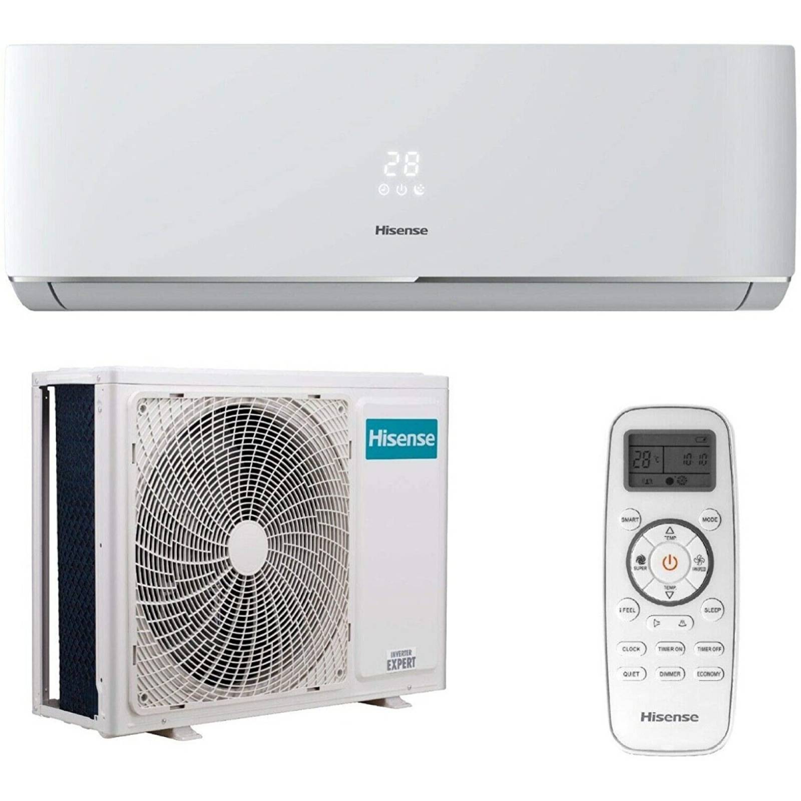 Aire acond. 12000 btus frio/calor inverter 220v marca Hisense