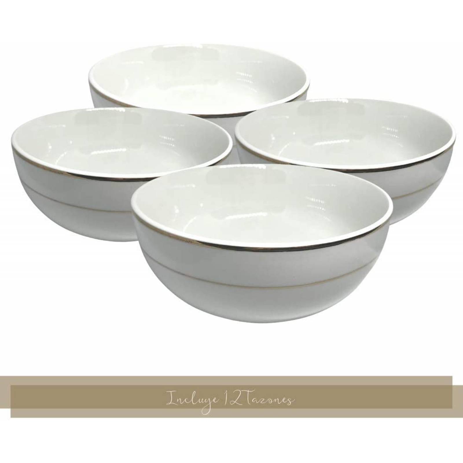 Denmark Vajilla De Porcelana 65 Piezas Para 12 Personas Color Blanco