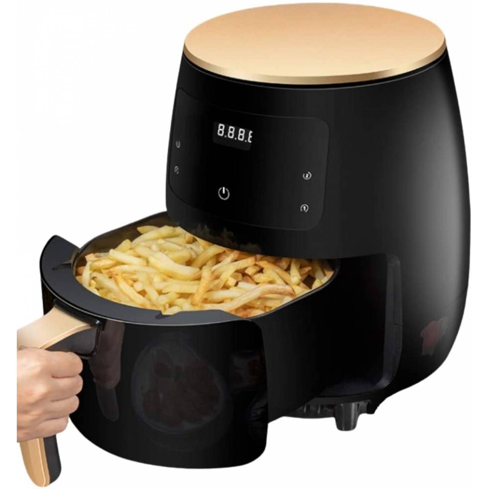 BONALTO Freidora de Aire, sin aceite, Capacidad 4.5 L (Negra, 4.5 L)