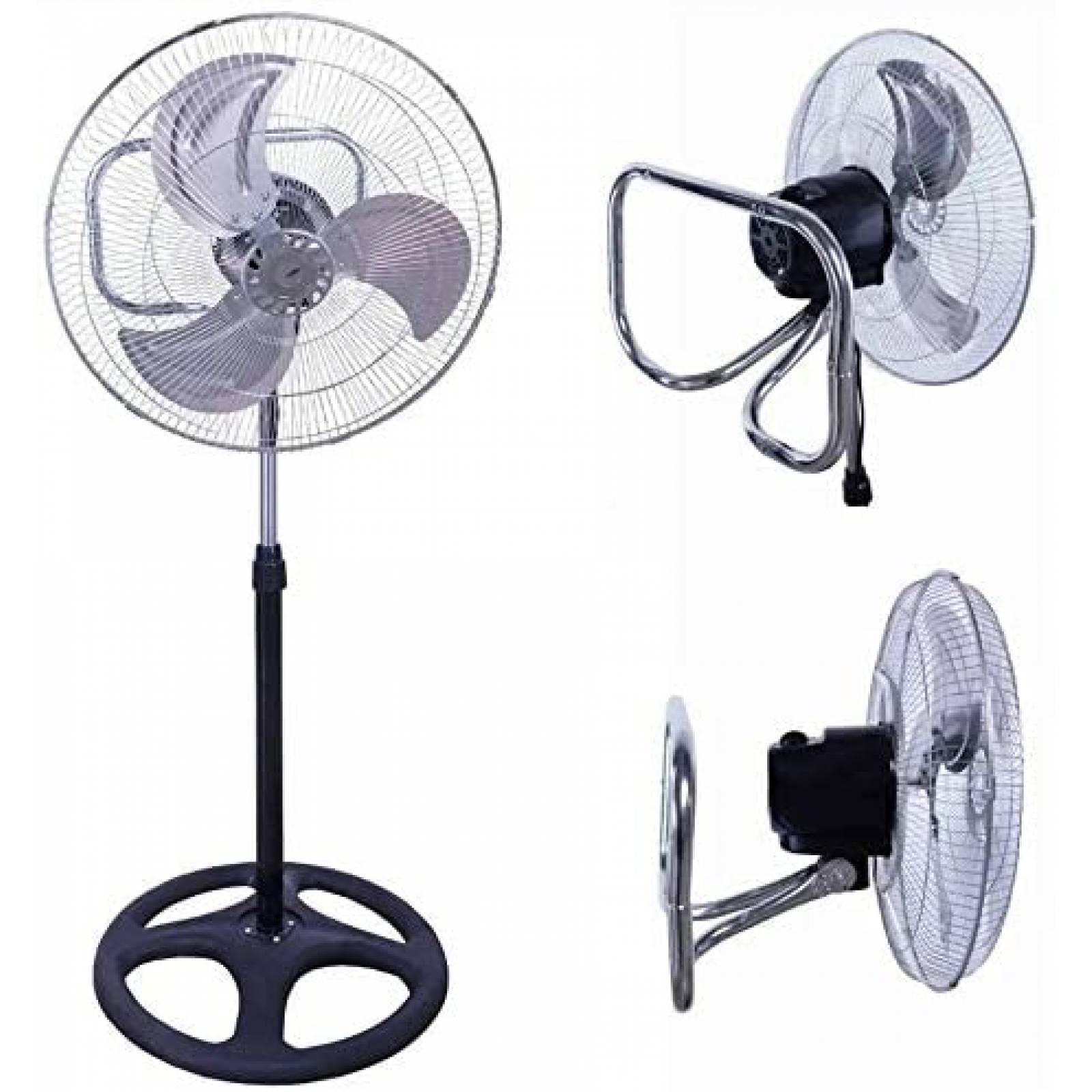 Mega Fire Ventilador 3 en 1 Metálico 3 Posiciones (Plata)