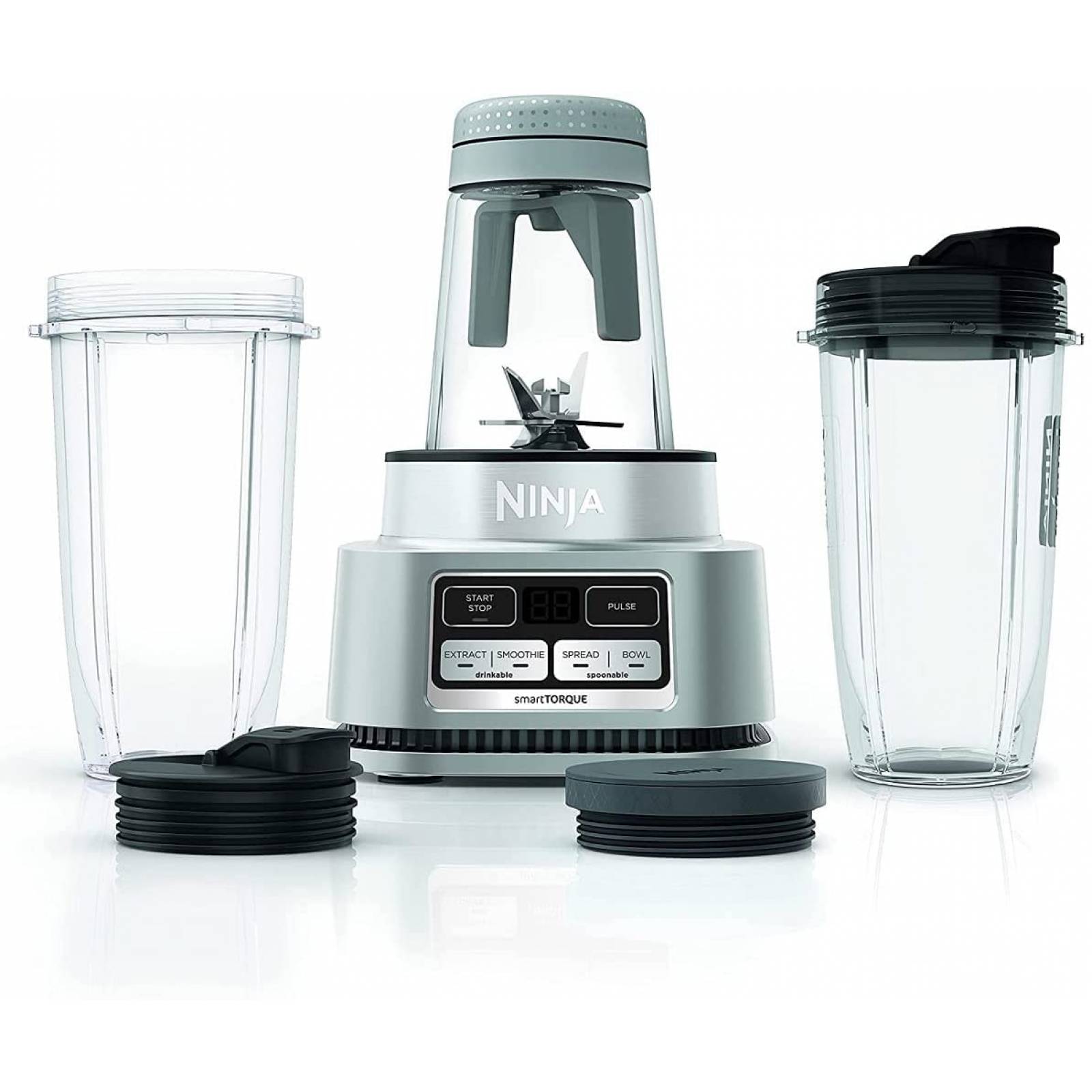 Ninja foodi power nutri duo de 1200w excelente para smothies Smart torque para cargas pesadas 4 programas pre-cargados con sistema iq incluye 1 va (Reacondicionado)