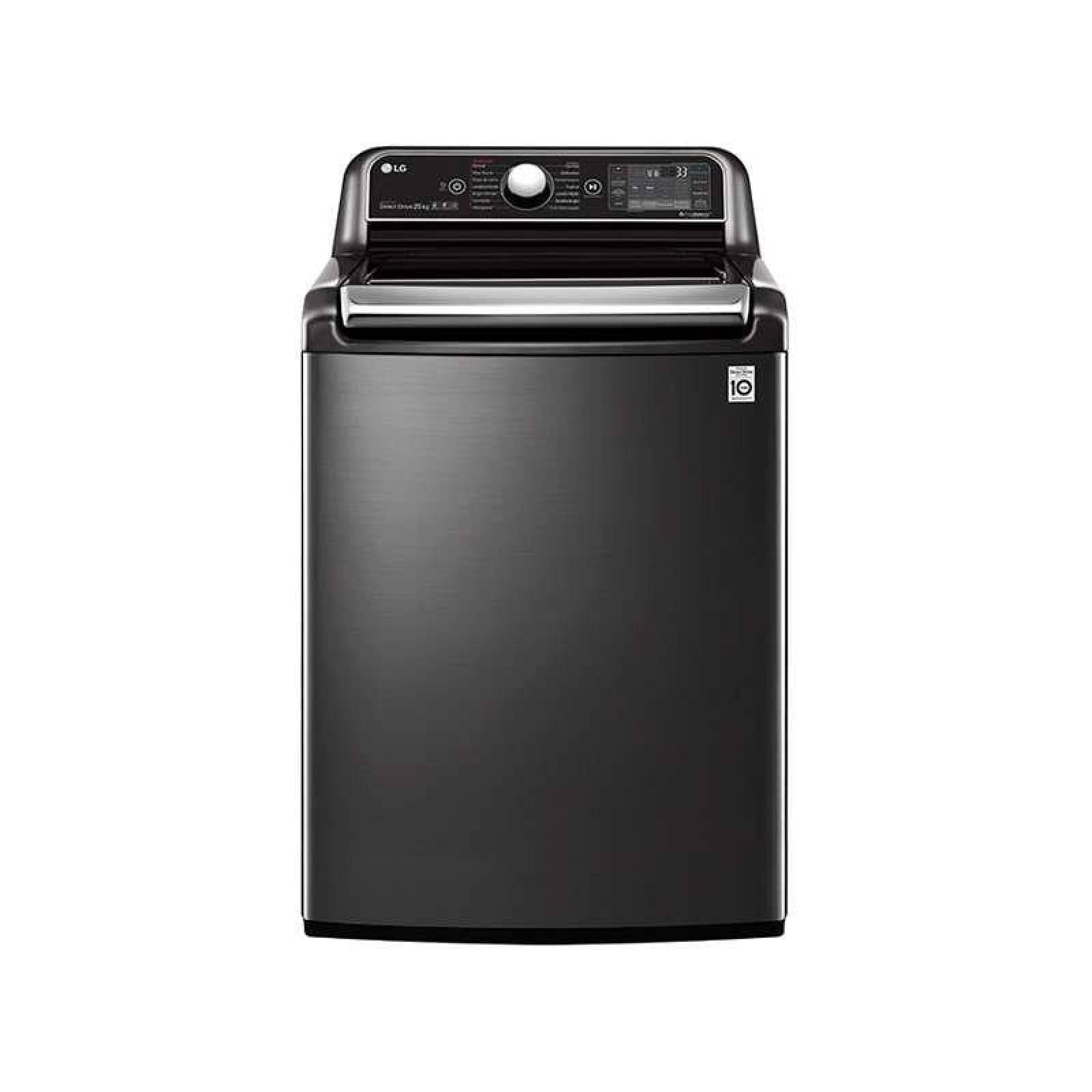 Lavadora 25 kg superior direct drive inverter c/negra marca LG