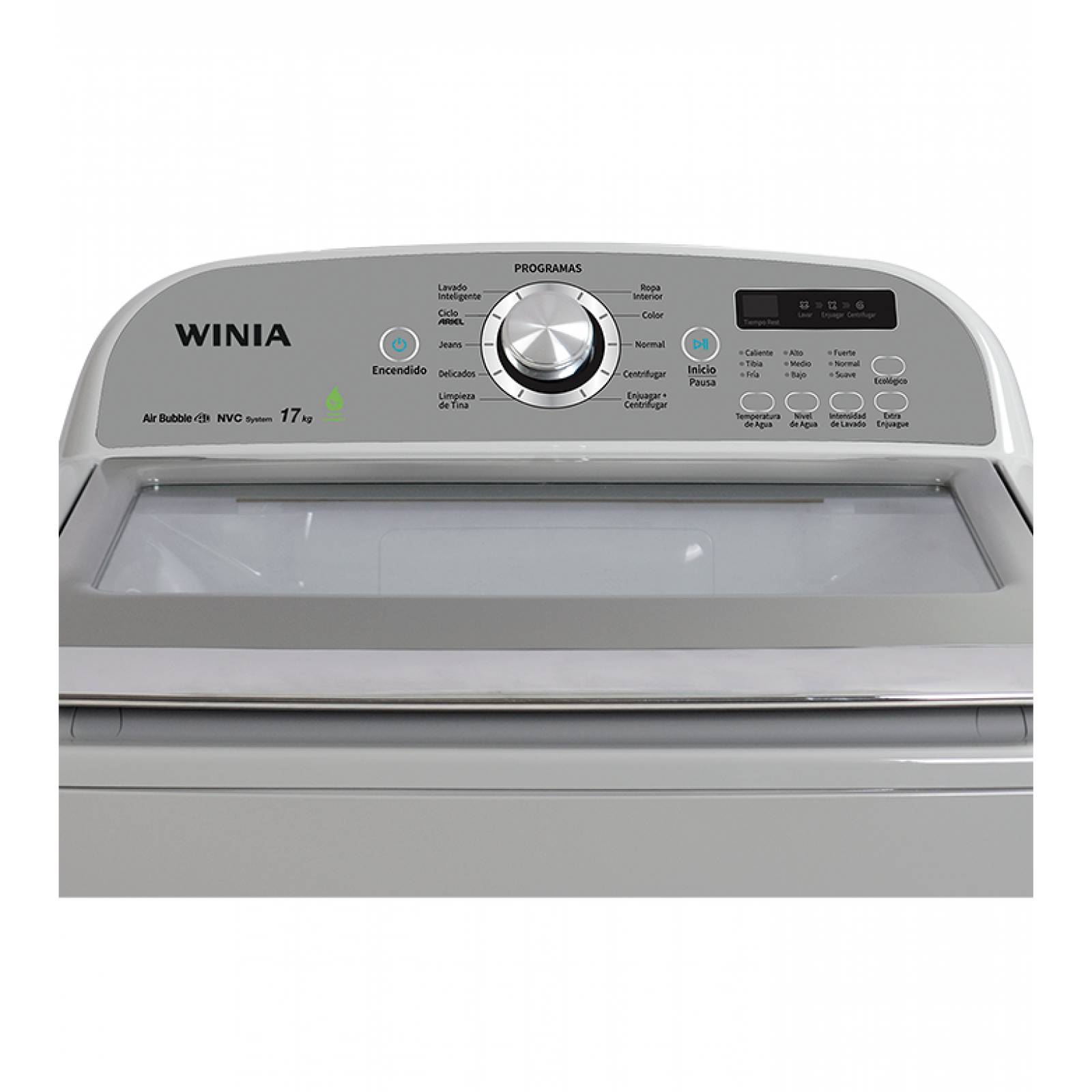 Lavadora de 17 kg automática, color gris marca daewoo / Winia