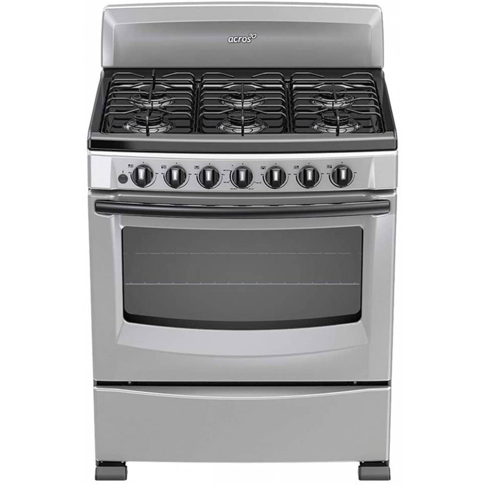 Estufa acros de gas al piso 30 pulgadas de 6 quemadores gris af5001d
