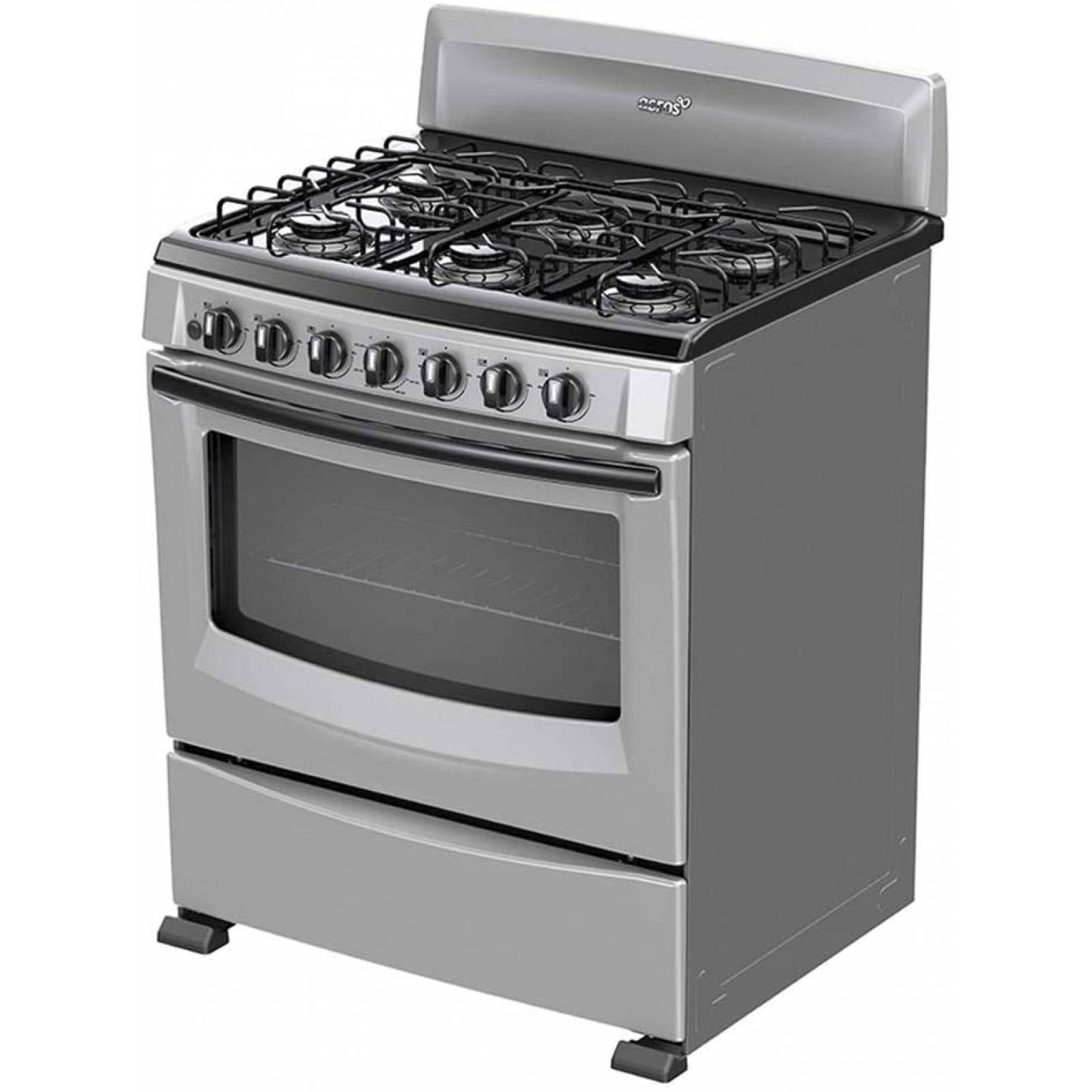 Estufa acros de gas al piso 30 pulgadas de 6 quemadores gris af5001d