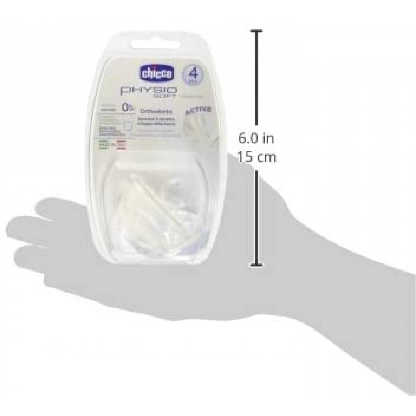 Chicco Physio Soft Chupete De Silicona, A Partir De 4 Meses, Transparente