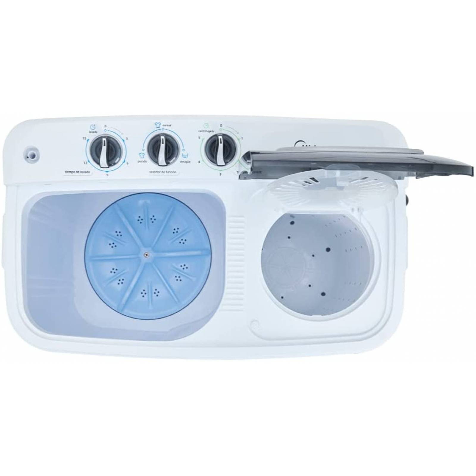 Lavadora 11 kg doble tina marca midea.