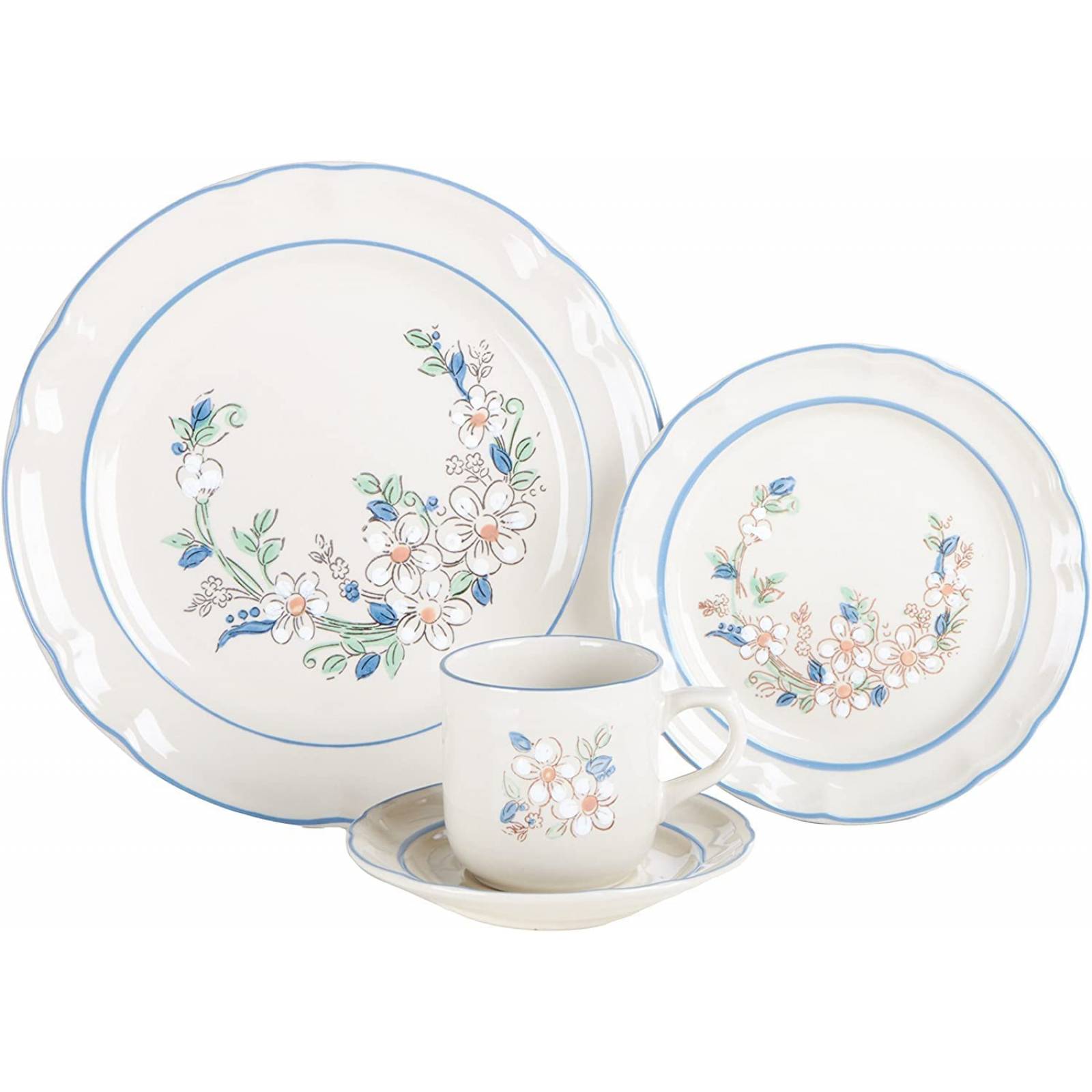 Vajilla santa anita victoria 20 piezas diseño floral