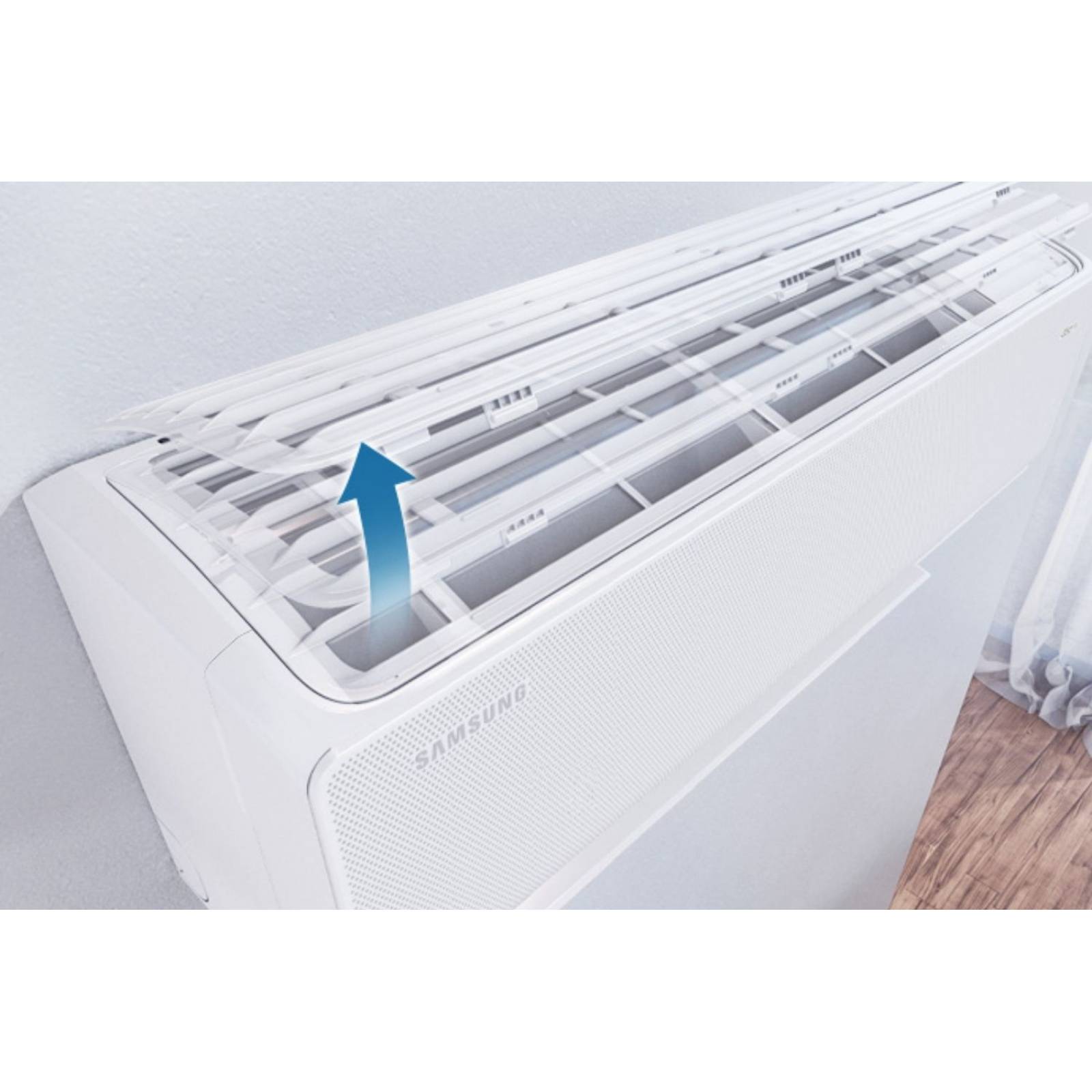 Aire acond inverter 18000 btus 19.1 seer wind-free wifi samsung