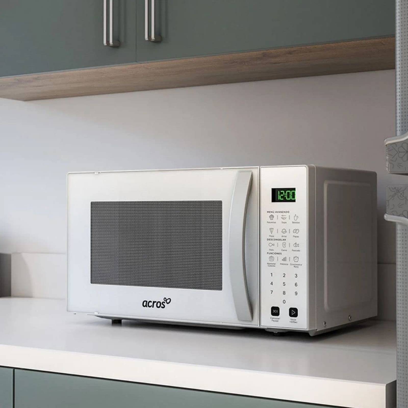 Horno microondas 0.7 p3/ 20 litros boton blanco acros am1807w