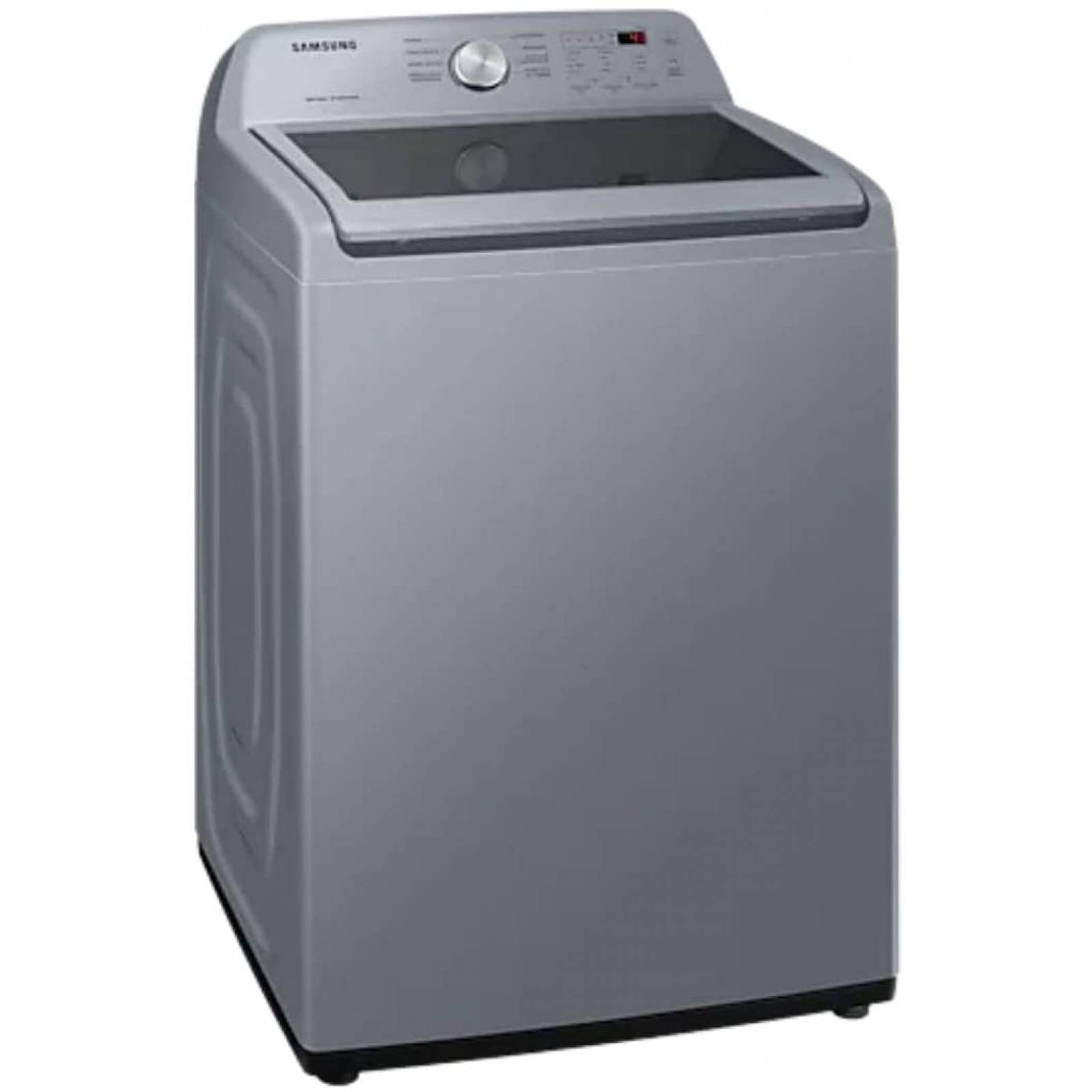 Lavadora 21 kg carga superior color gris marca samsung