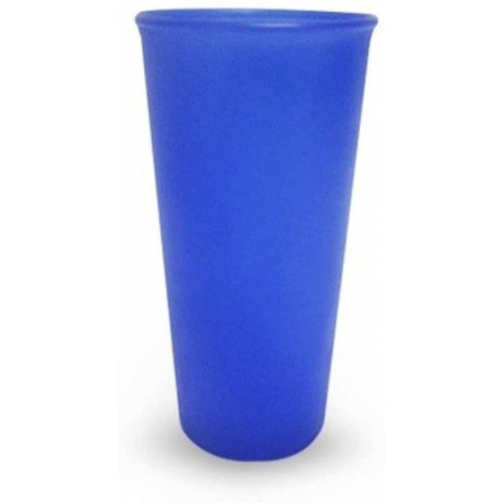 Vasos transparente de plastico azul liliant