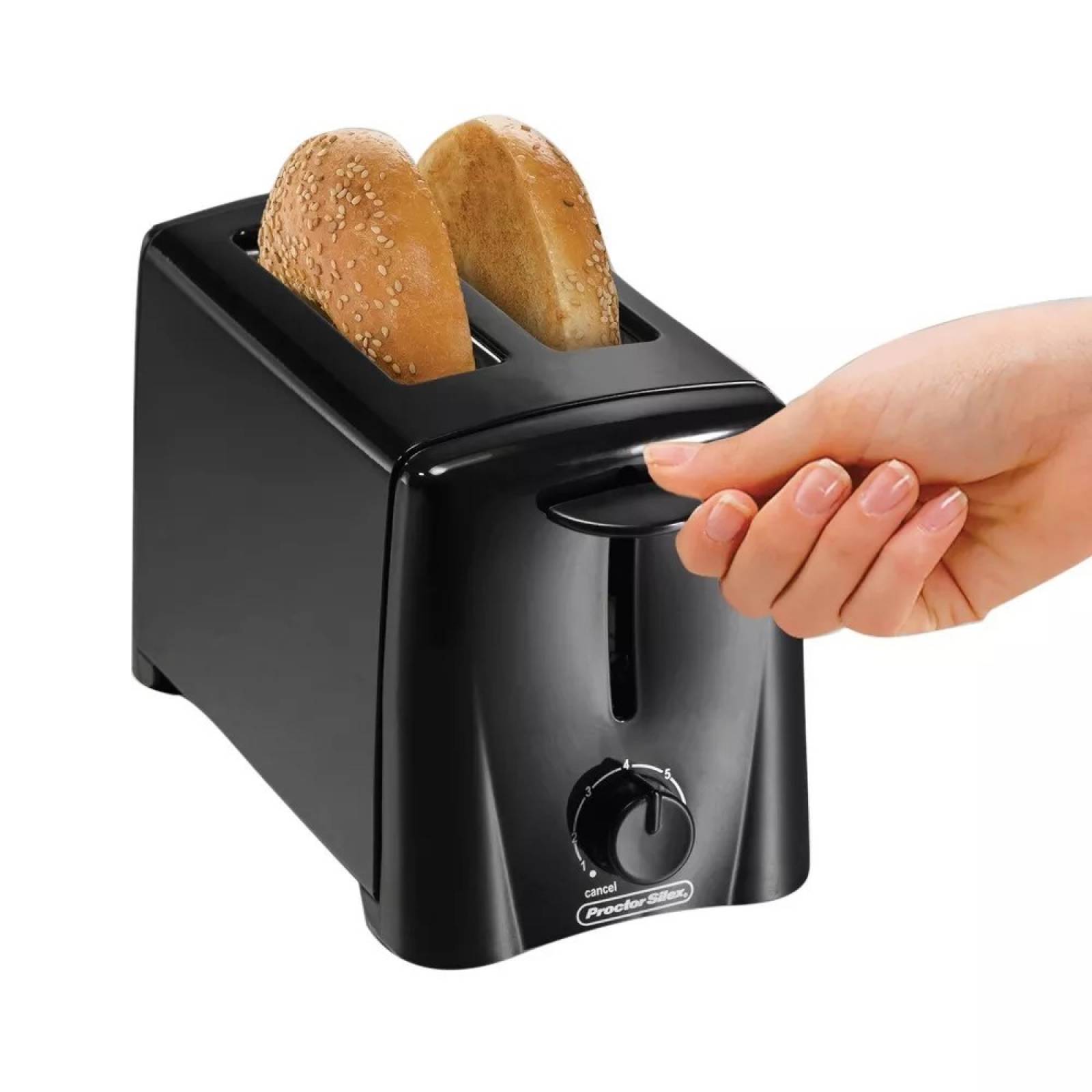 Tostador 2 rebanadas 7 niveles negro proctor silex
