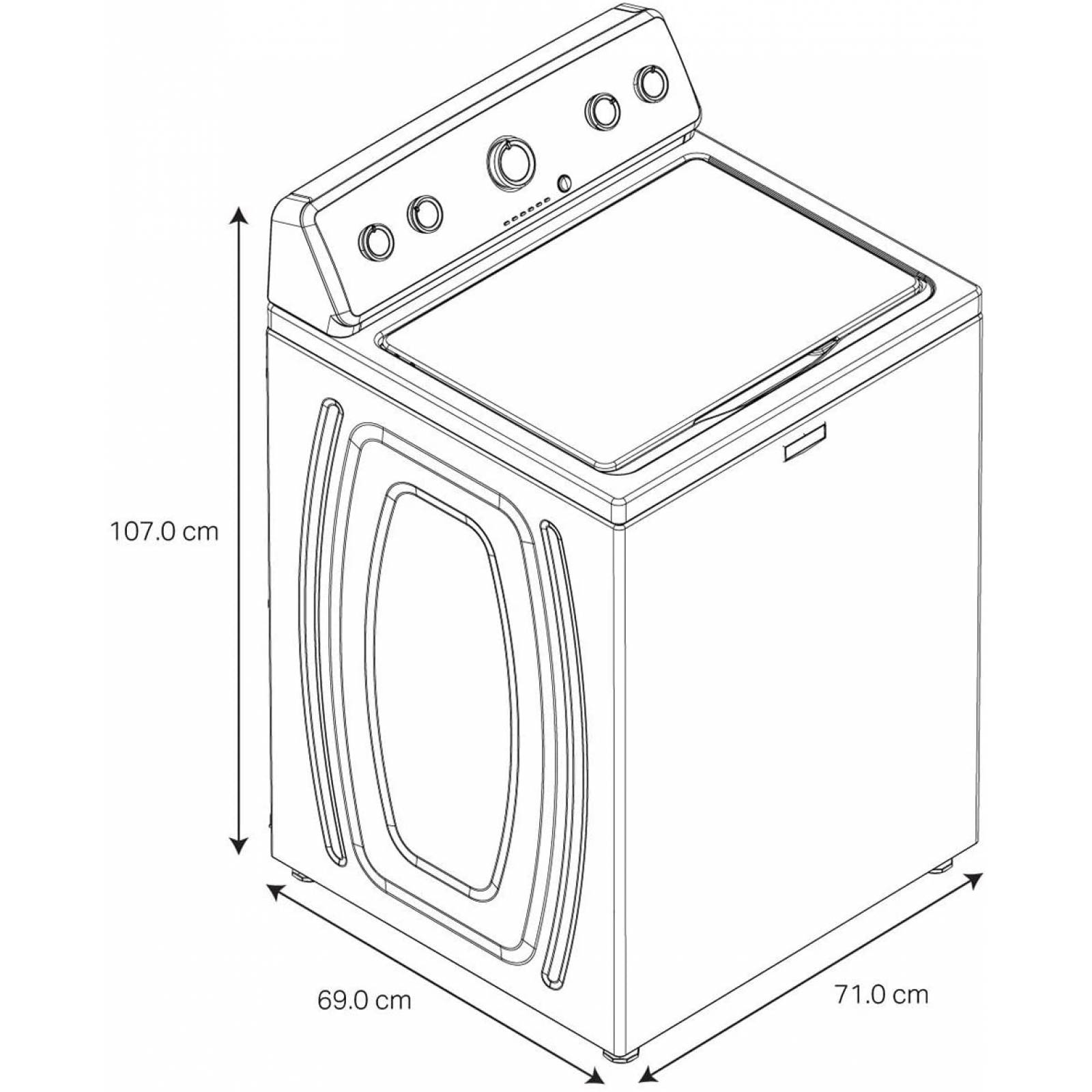 Lavadora maytag mod. 7mmvwc565fw 23kg he