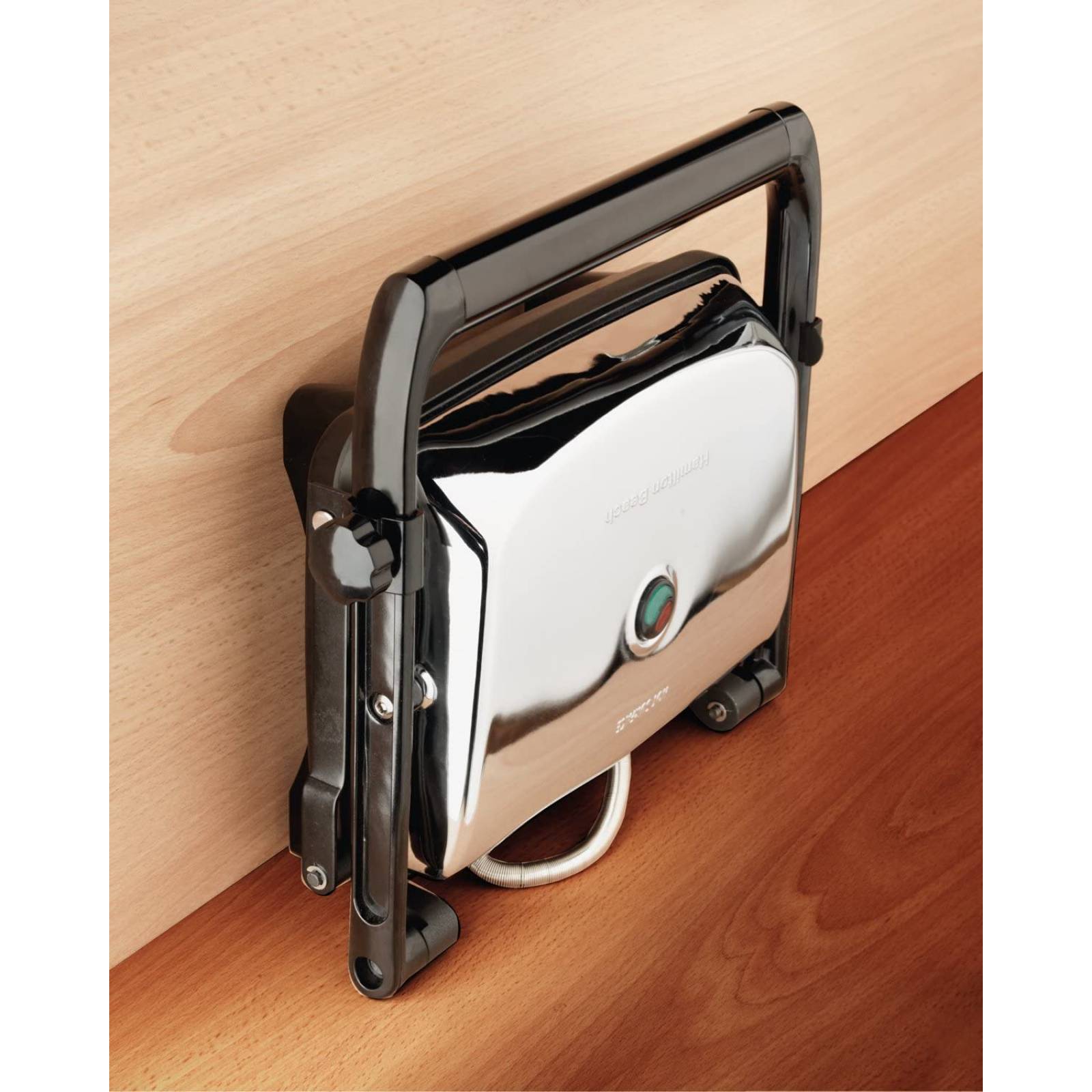 Parrilla electrica panini grill tapa flotante plata hamilton beach