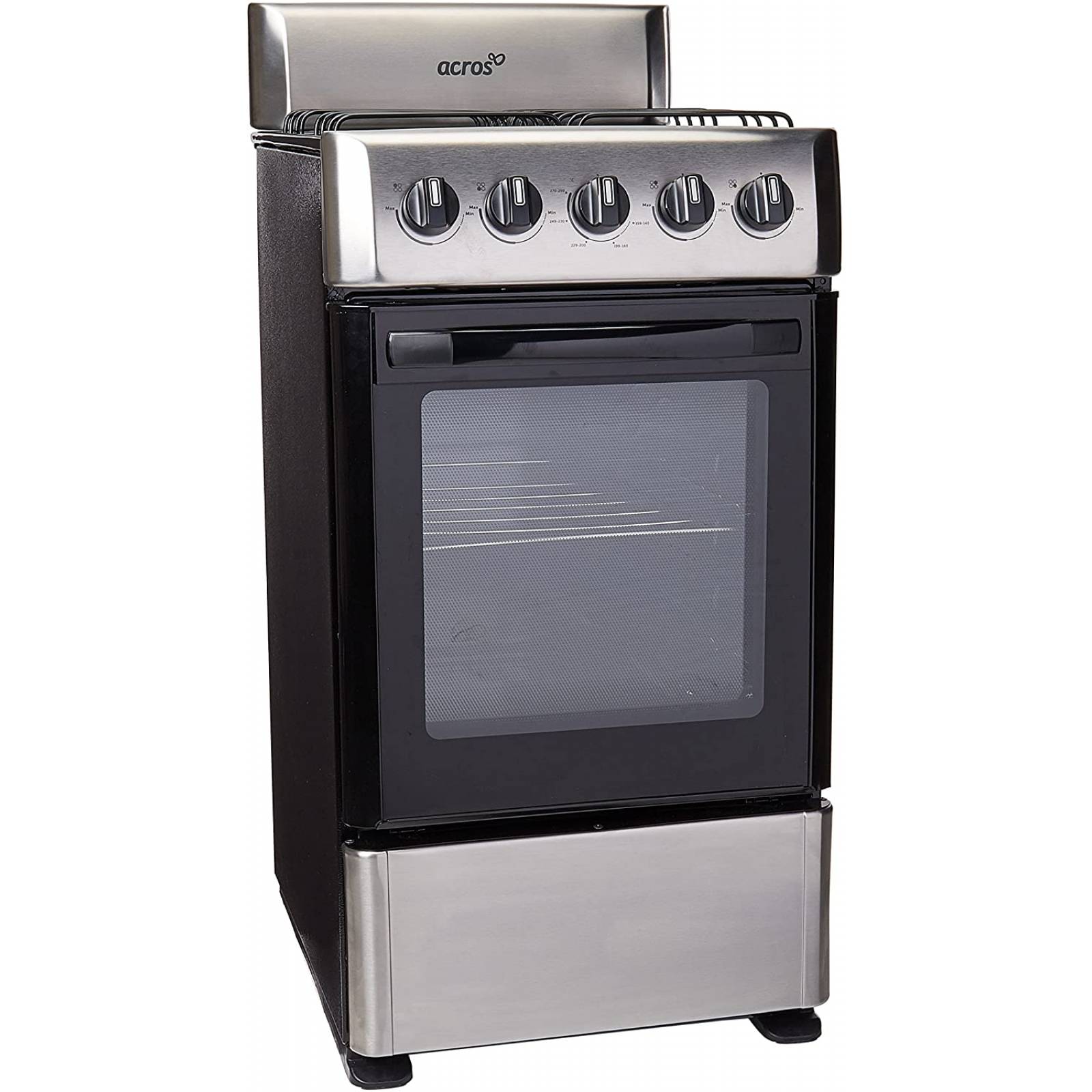 Estufa acros de gas de piso 20 pulgadas 4 quemadores gris modelo naw1001s