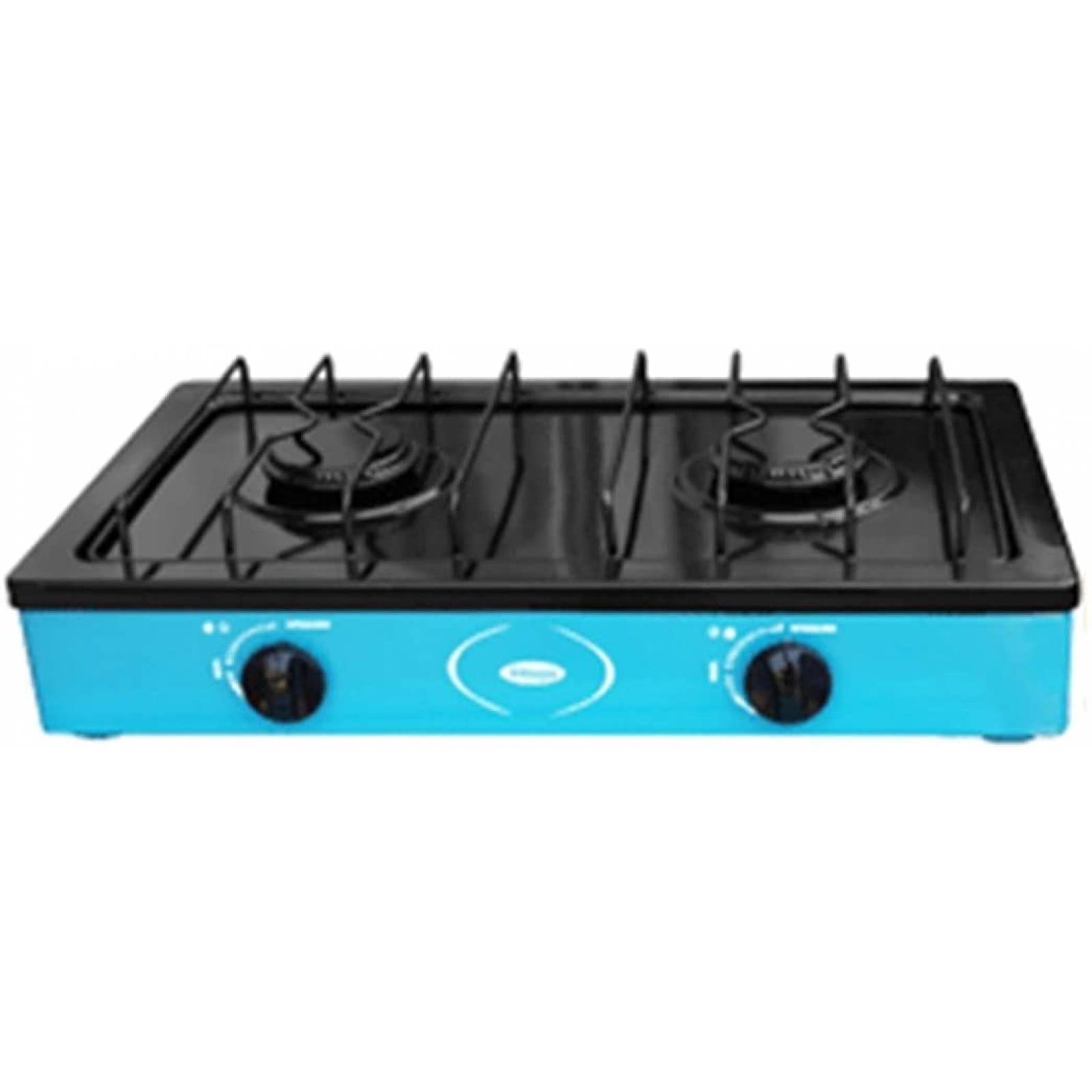 Parrilla mod. p104 2 quemadores color negro llama azul