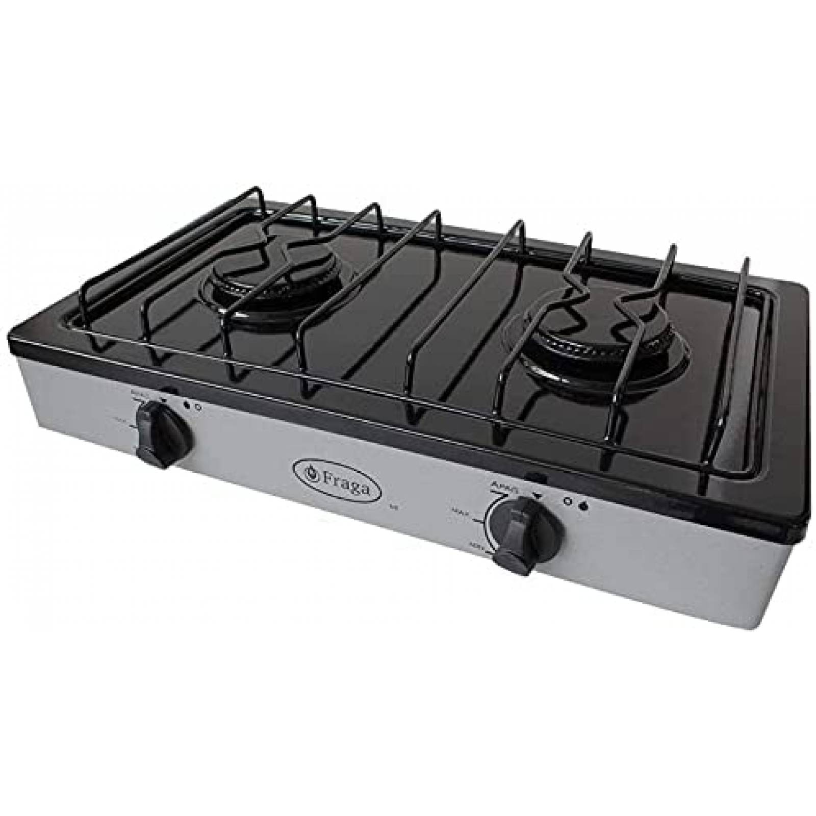 Parrilla mod. p104 2 quemadores color negro llama azul