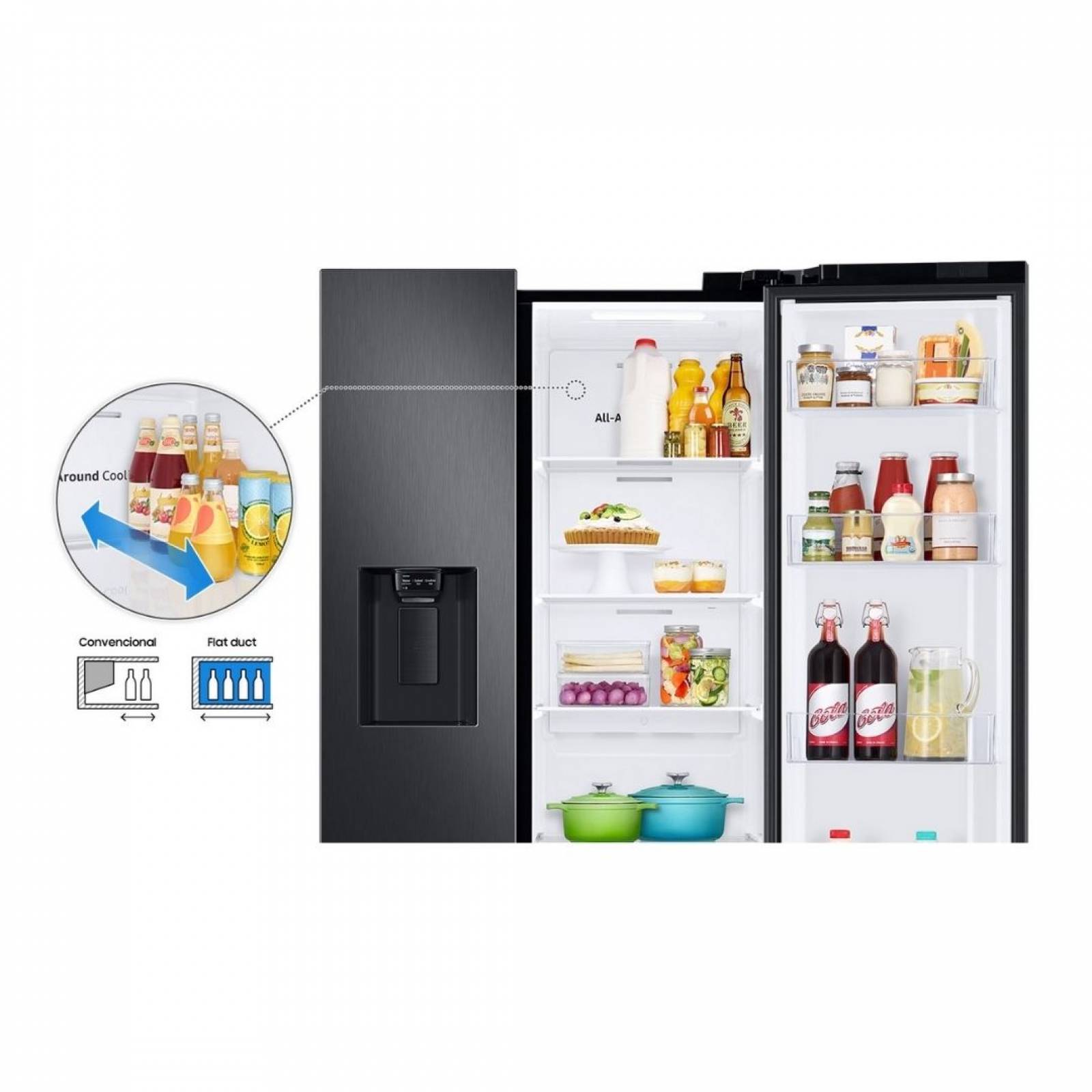 Refrigerador 27 pies side by side inverter marca samsung