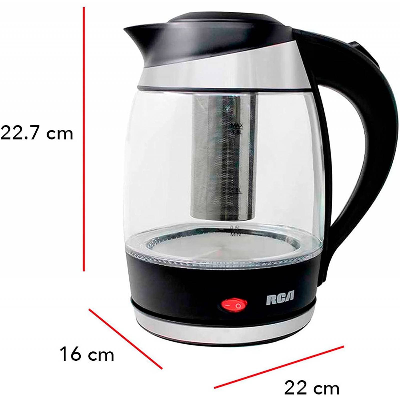 Tetera con infusor marca rca