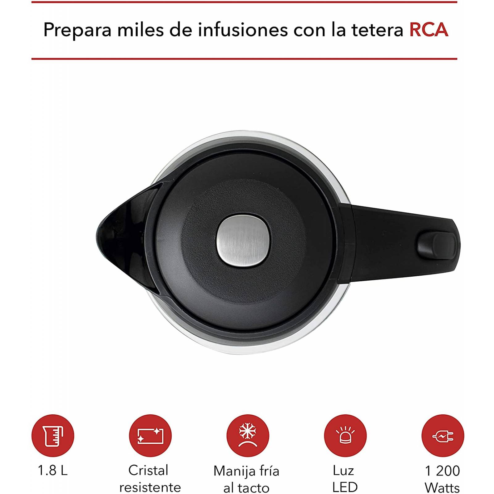 Tetera con infusor marca rca