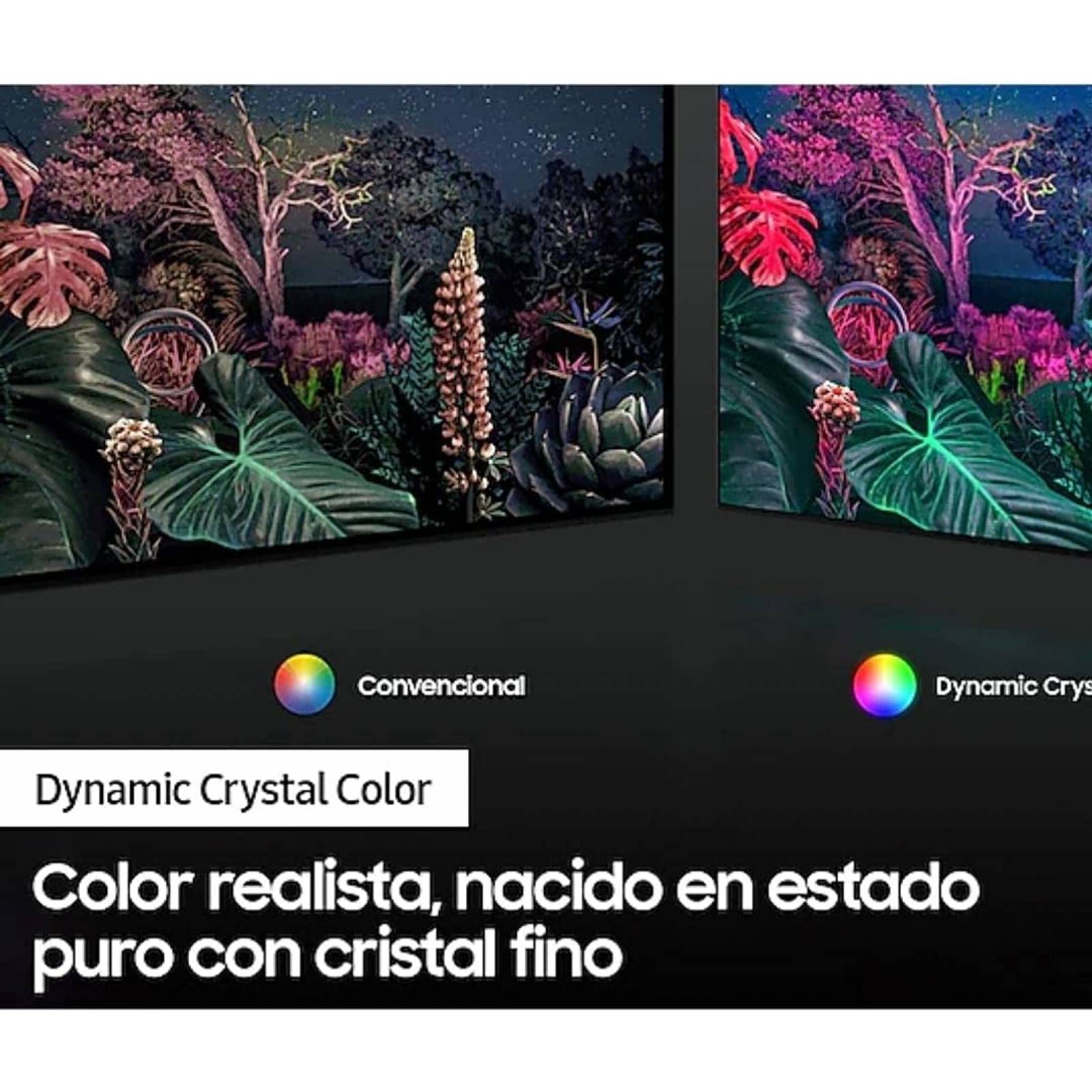 Pantalla de 75" 4k, smart uhd crystal marca samsung