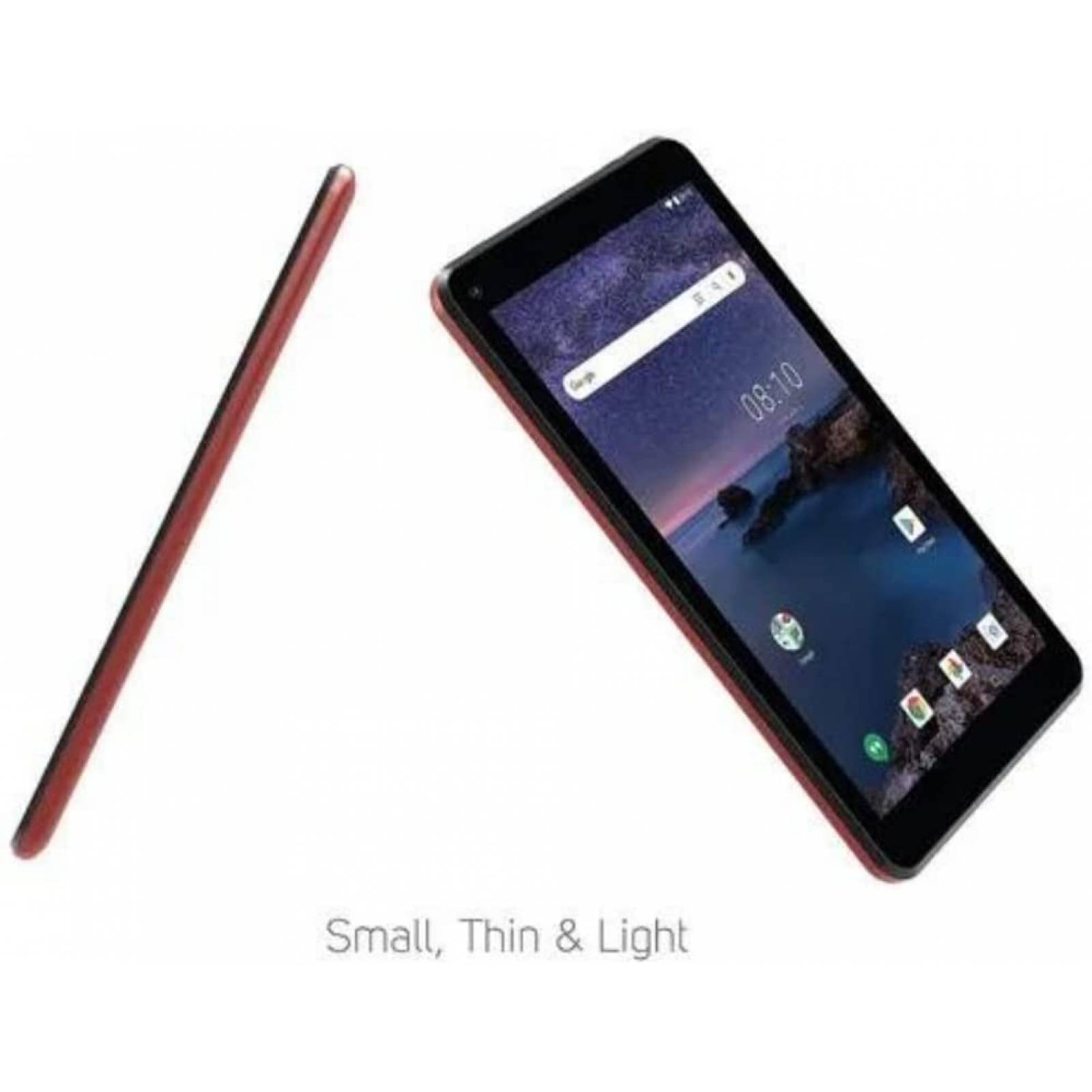 Tableta smart tab 7 android 9.0 quad 1gb ram 16gb memoria interna camara frontal y trasera color rojo