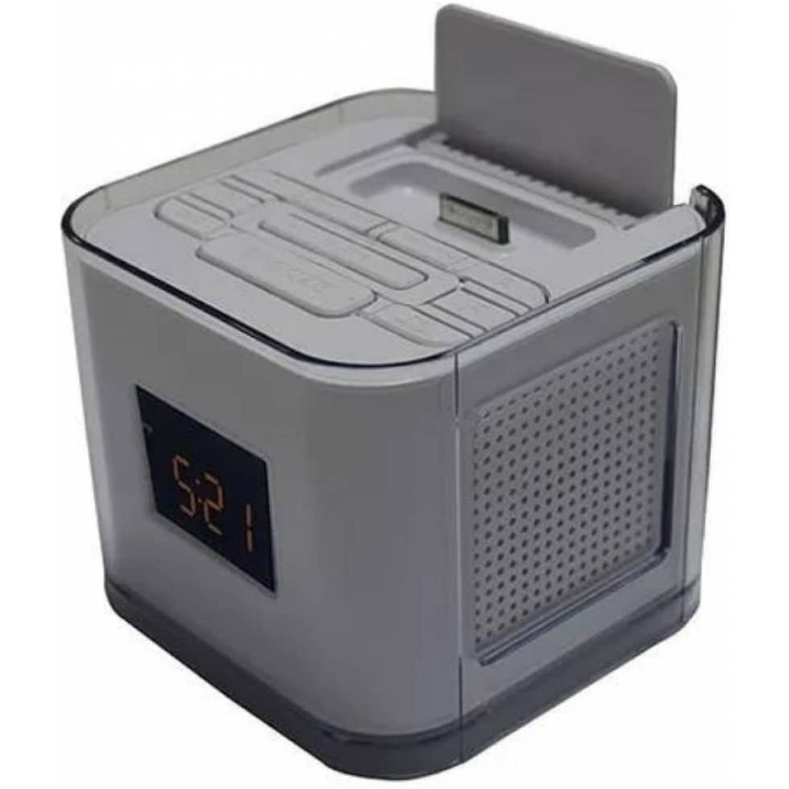 Radio reloj despertador con radio am/fm y ipod dock de 30 pin doble alarma timer para apagado automatico del radio boton de snooze para dar mas tiempo (reacondicionado)