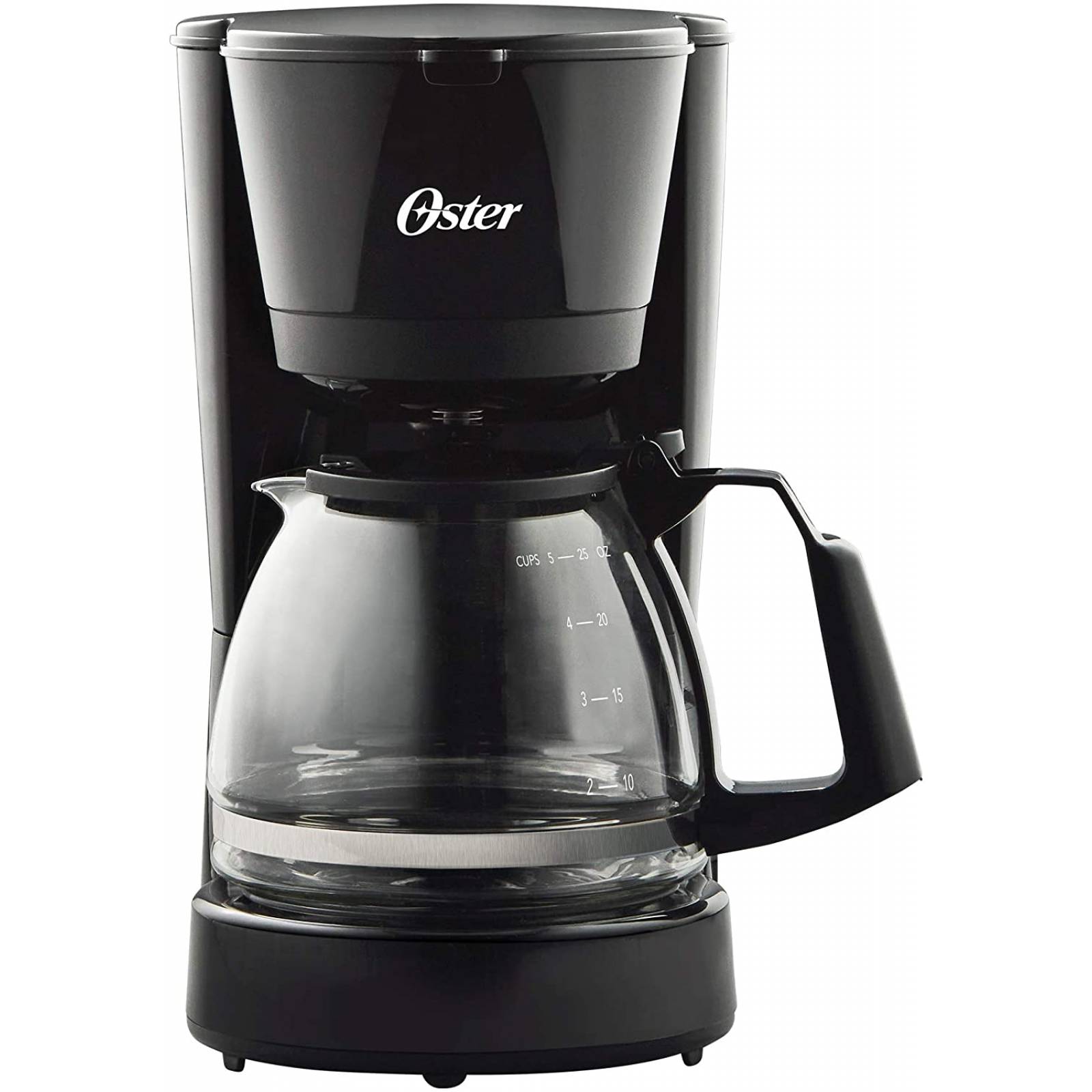 Cafetera 4 tazas automatica jarra de vidrio negro oster