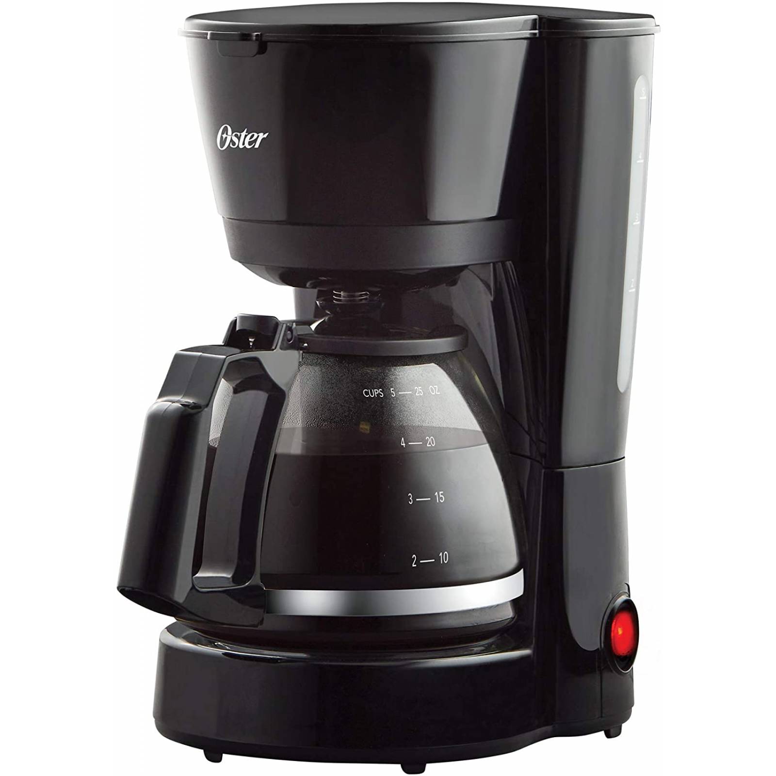 Cafetera 4 tazas automatica jarra de vidrio negro oster