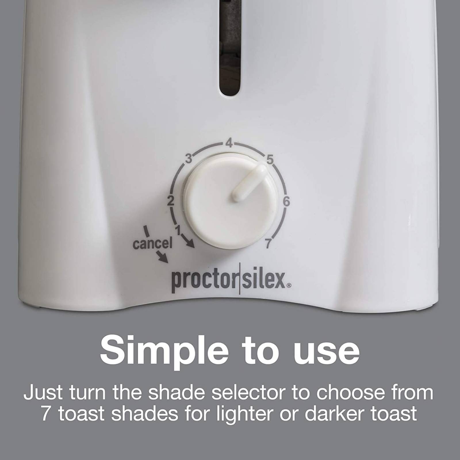 Tostador 2 rebanadas 7 niveles blanco proctor silex