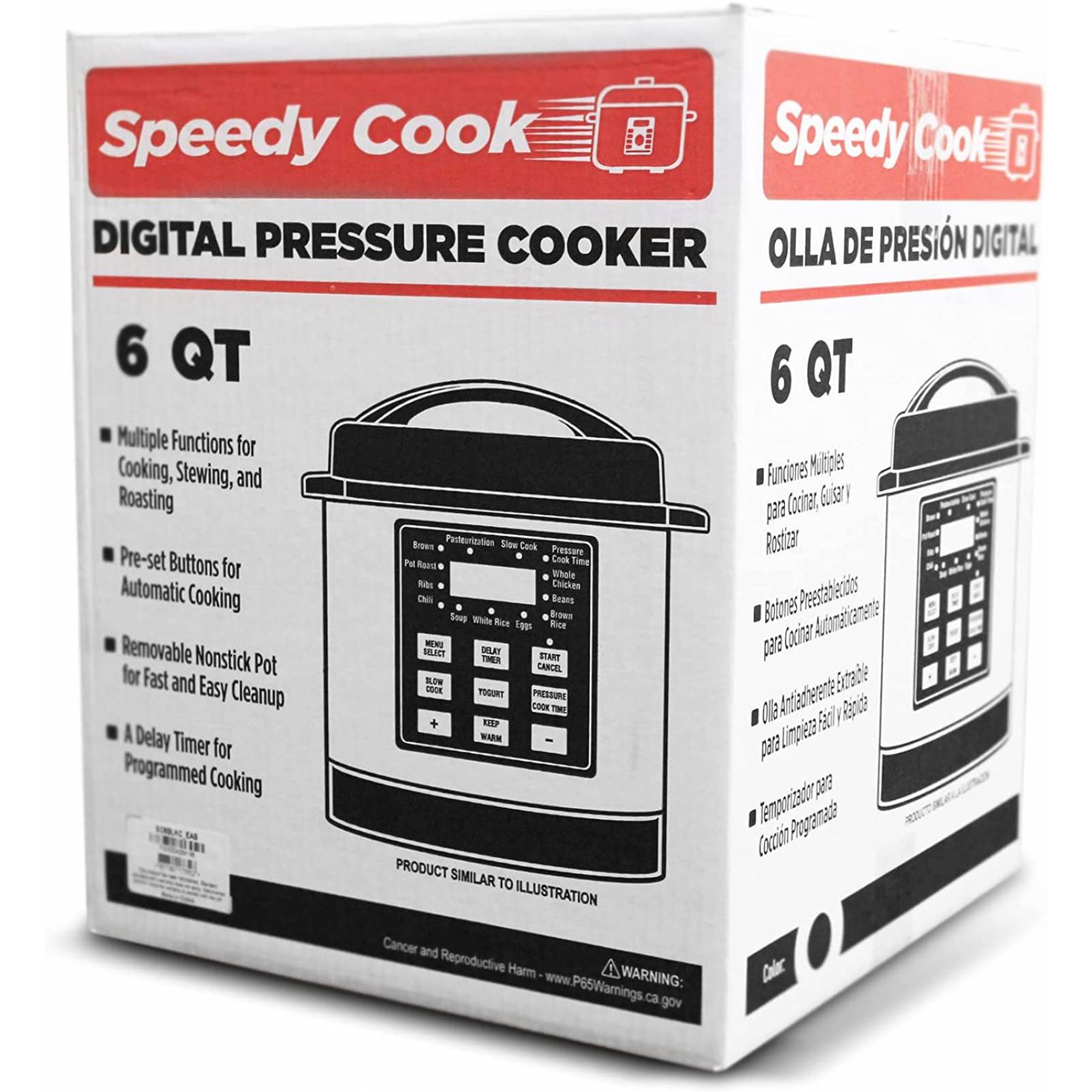 Olla de cocción lenta con multifunciones de 6qt (reacondicionado)