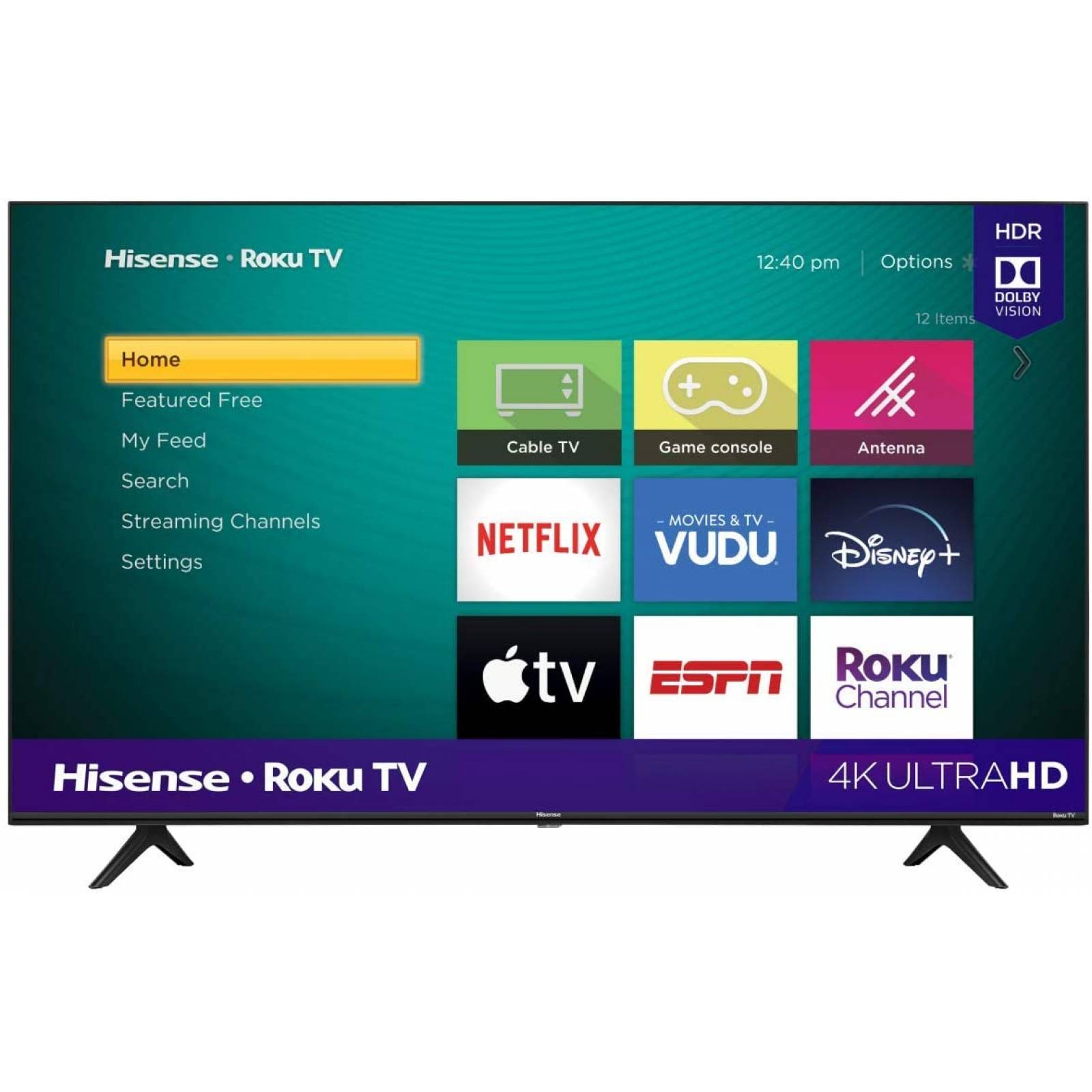 Pantalla de 43" smart 4k ultra hd marca hisense