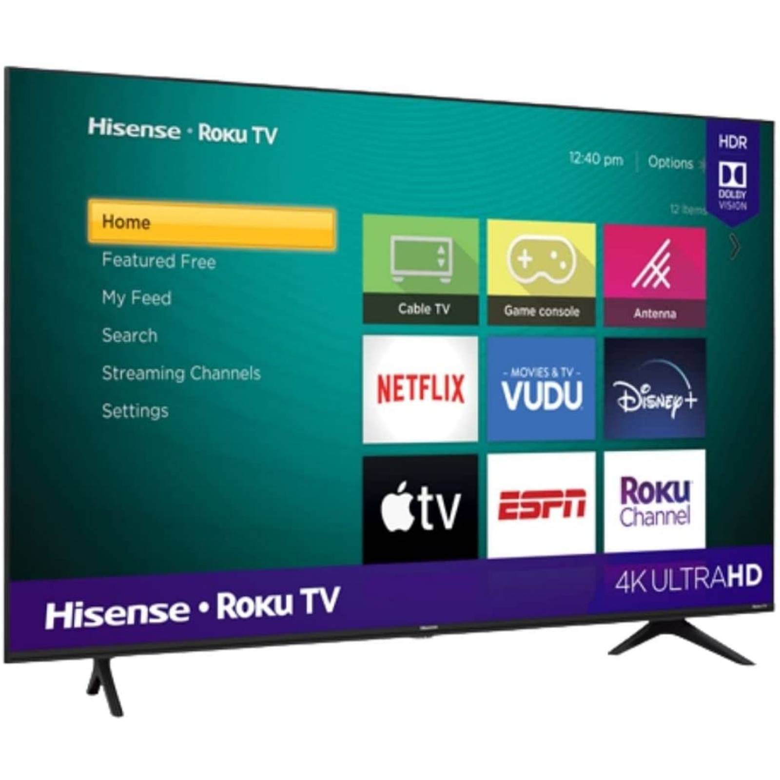 Pantalla de 43" smart 4k ultra hd marca hisense