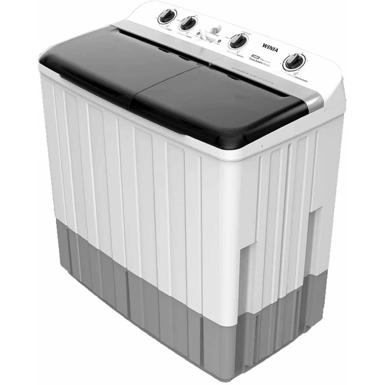 Lavadora de 15 kg semiautomatica doble tina color blanco marca winia