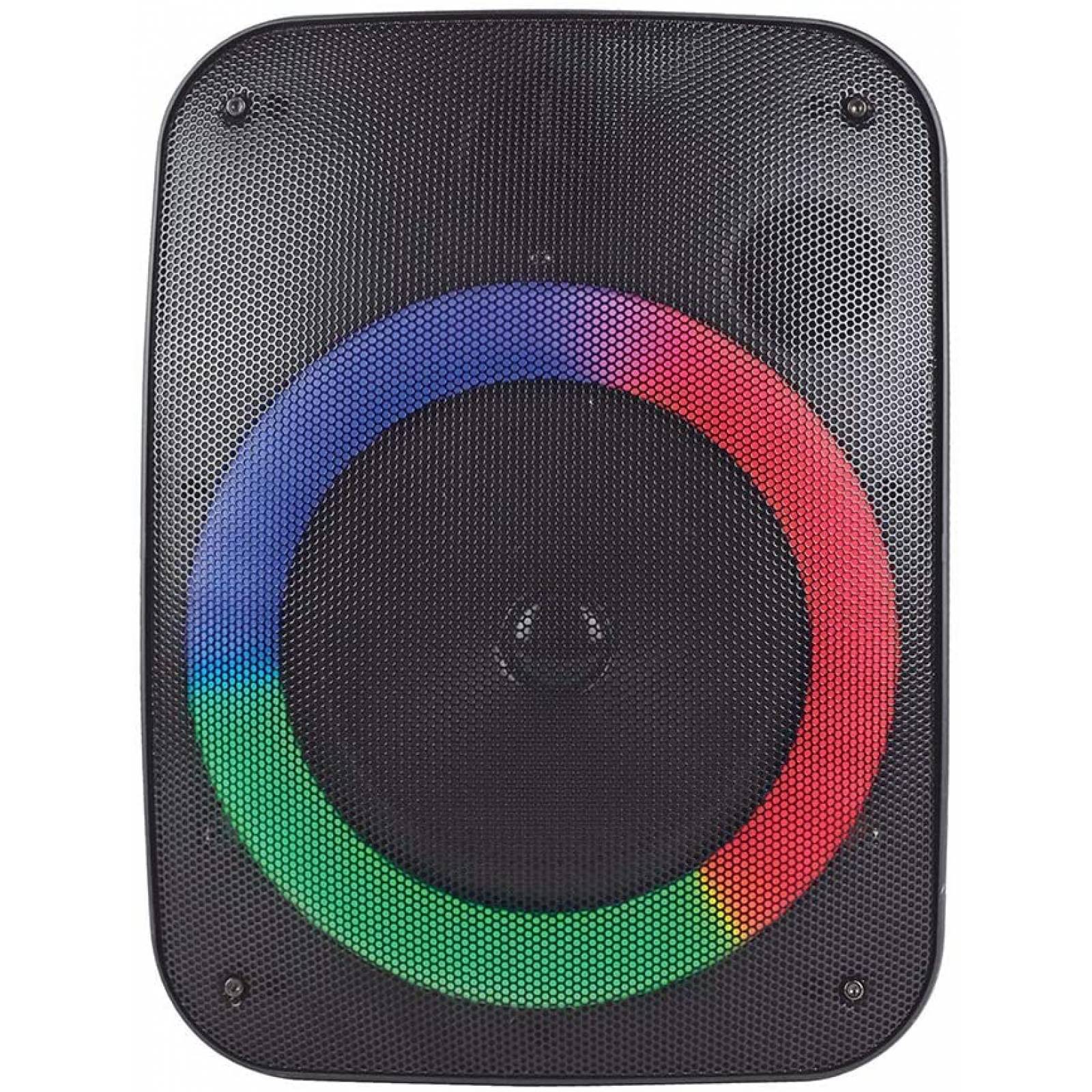 Bocina 6.5" bt recargable usb luz color negro marca ksr