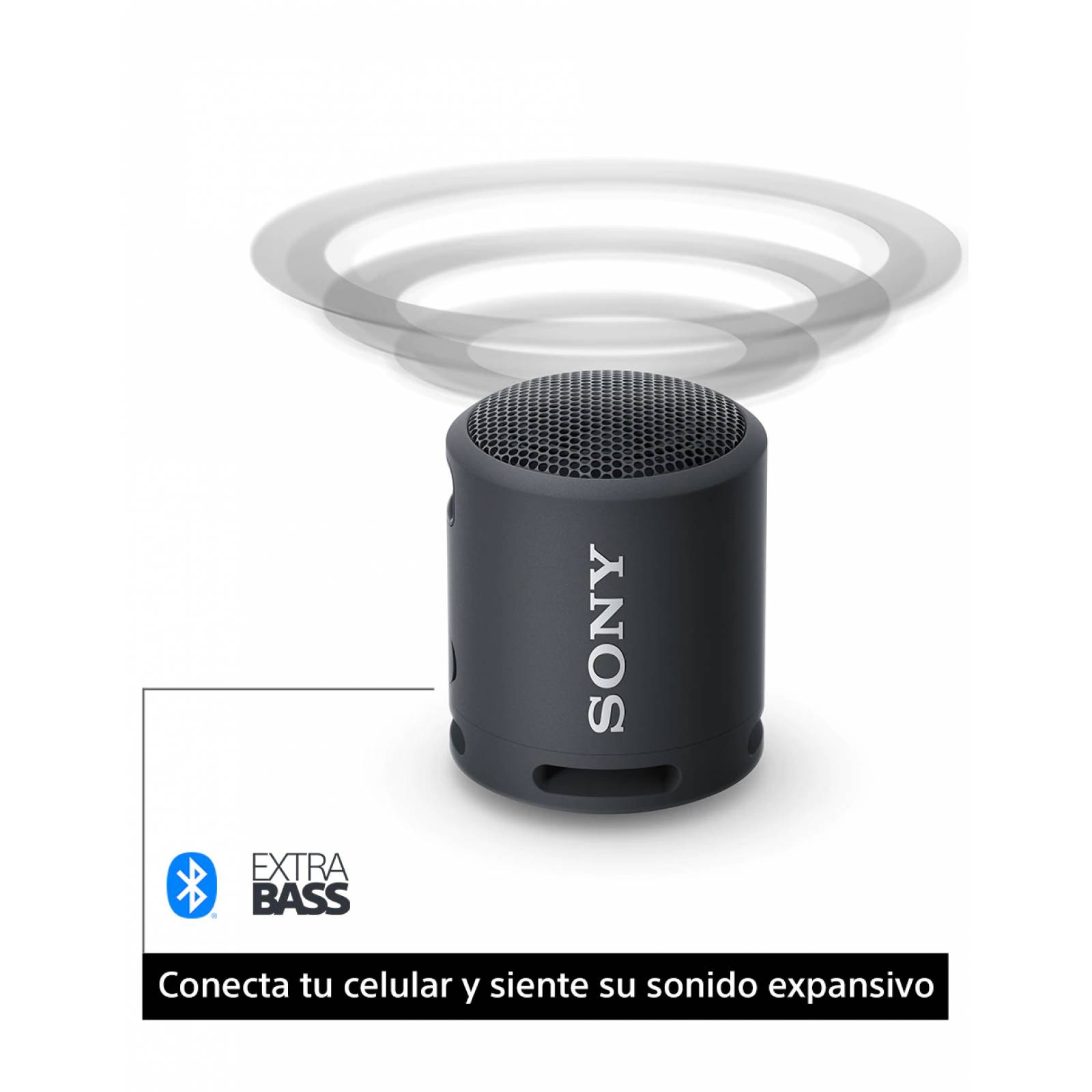 Bocina bluetooth inalambrica color negro marca sony