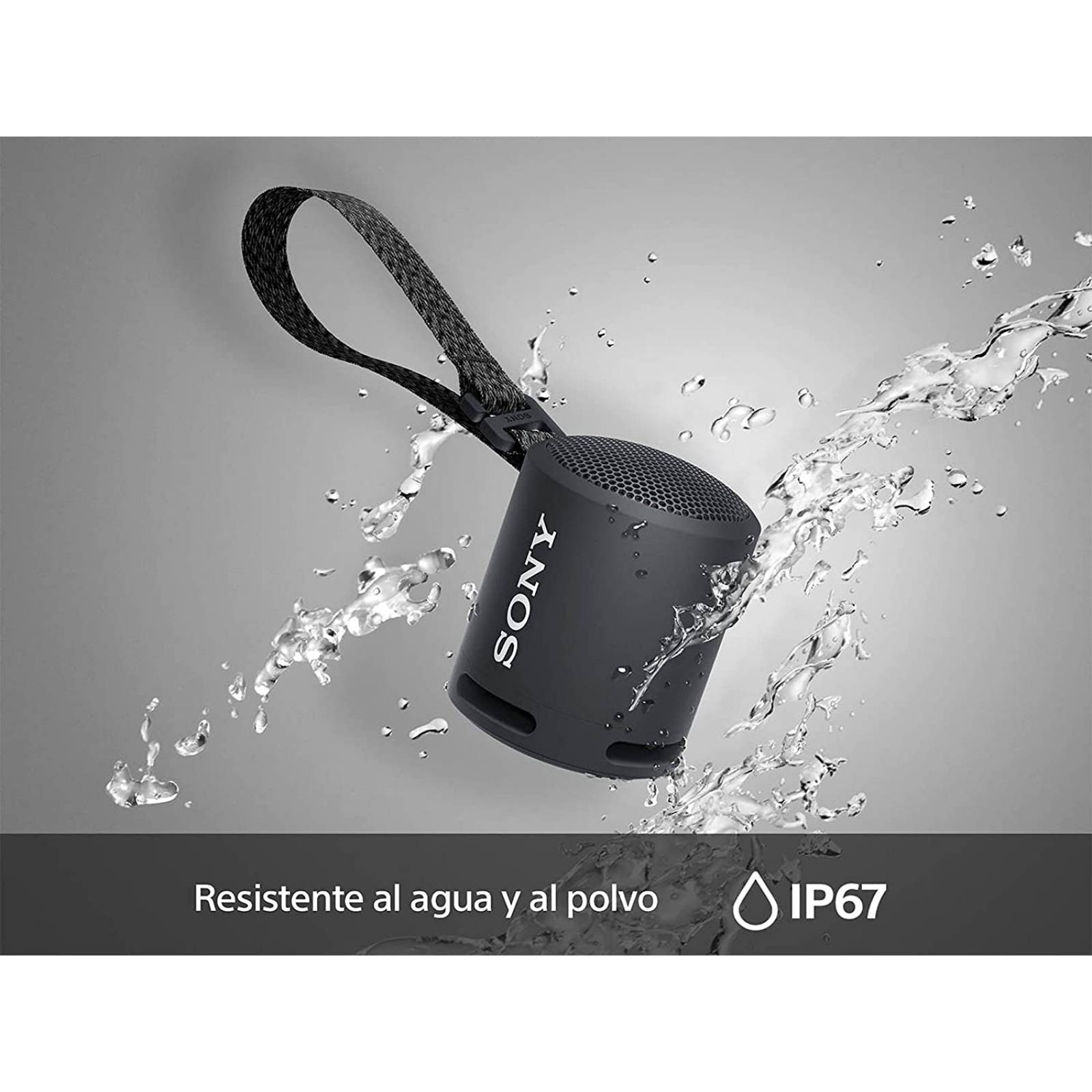 Bocina bluetooth inalambrica color negro marca sony