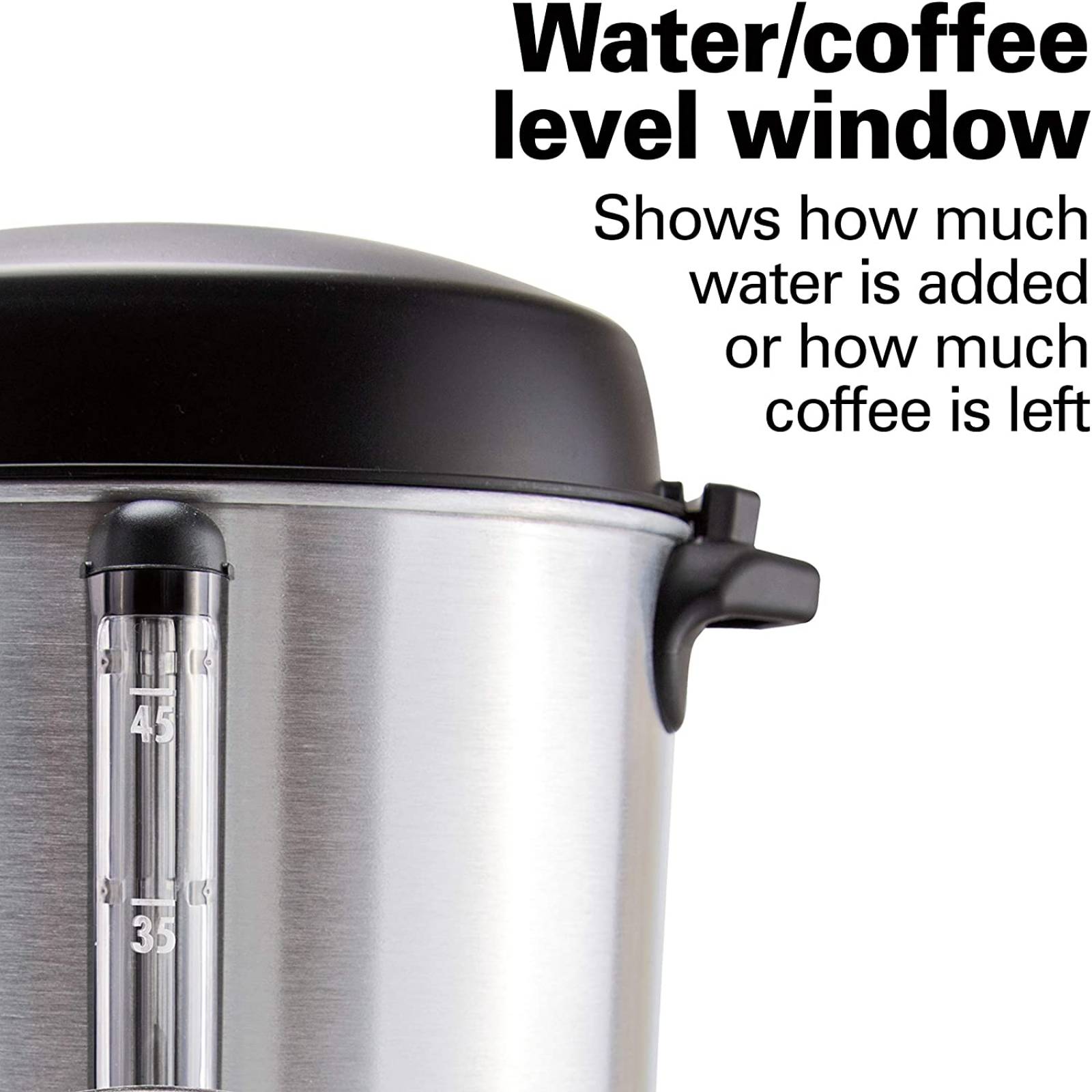 Cafetera 45 tazas percoladora gris/negro hamilton beach