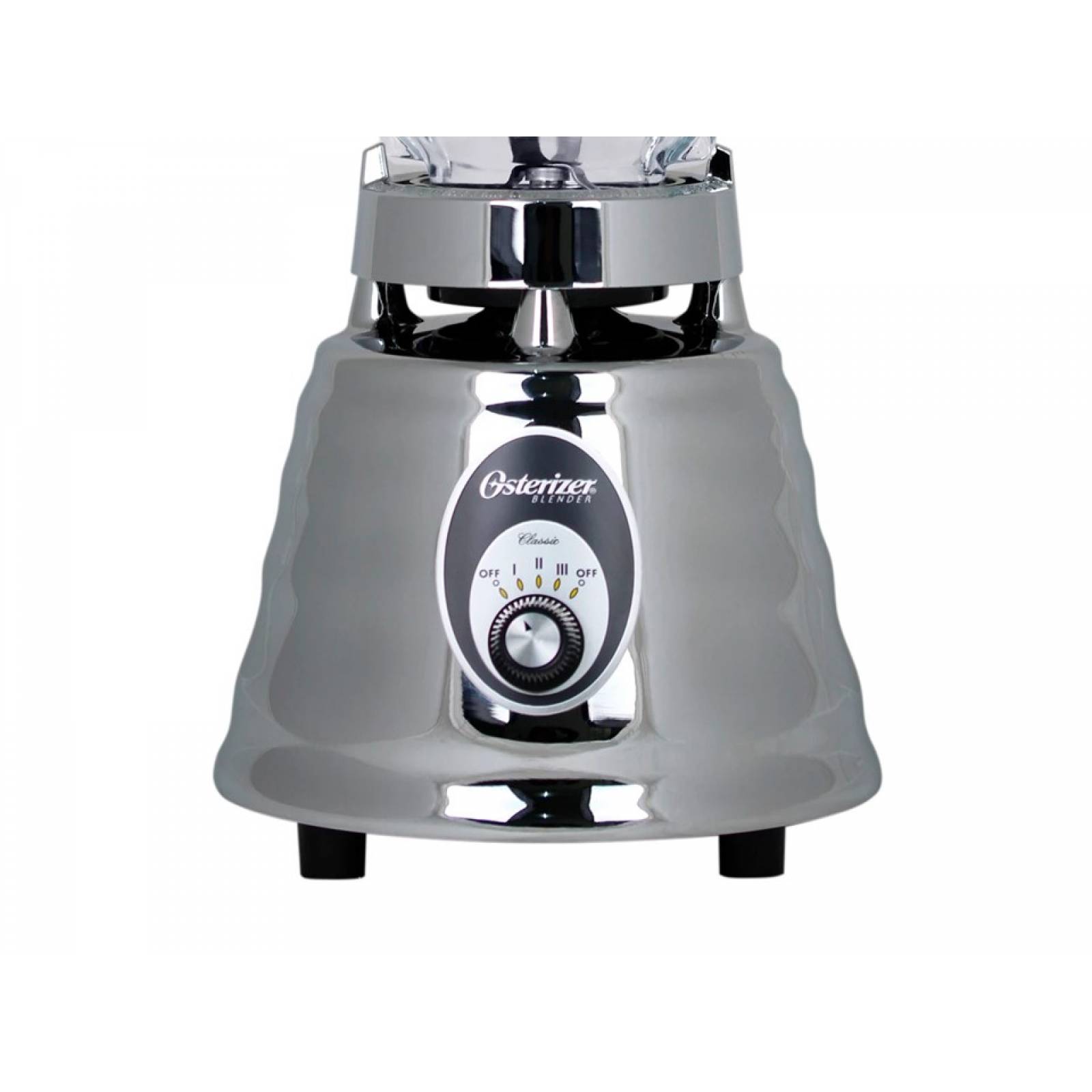 Licuadora 3vel 1.25lt vaso vidrio clasica metal cromado brillante oster