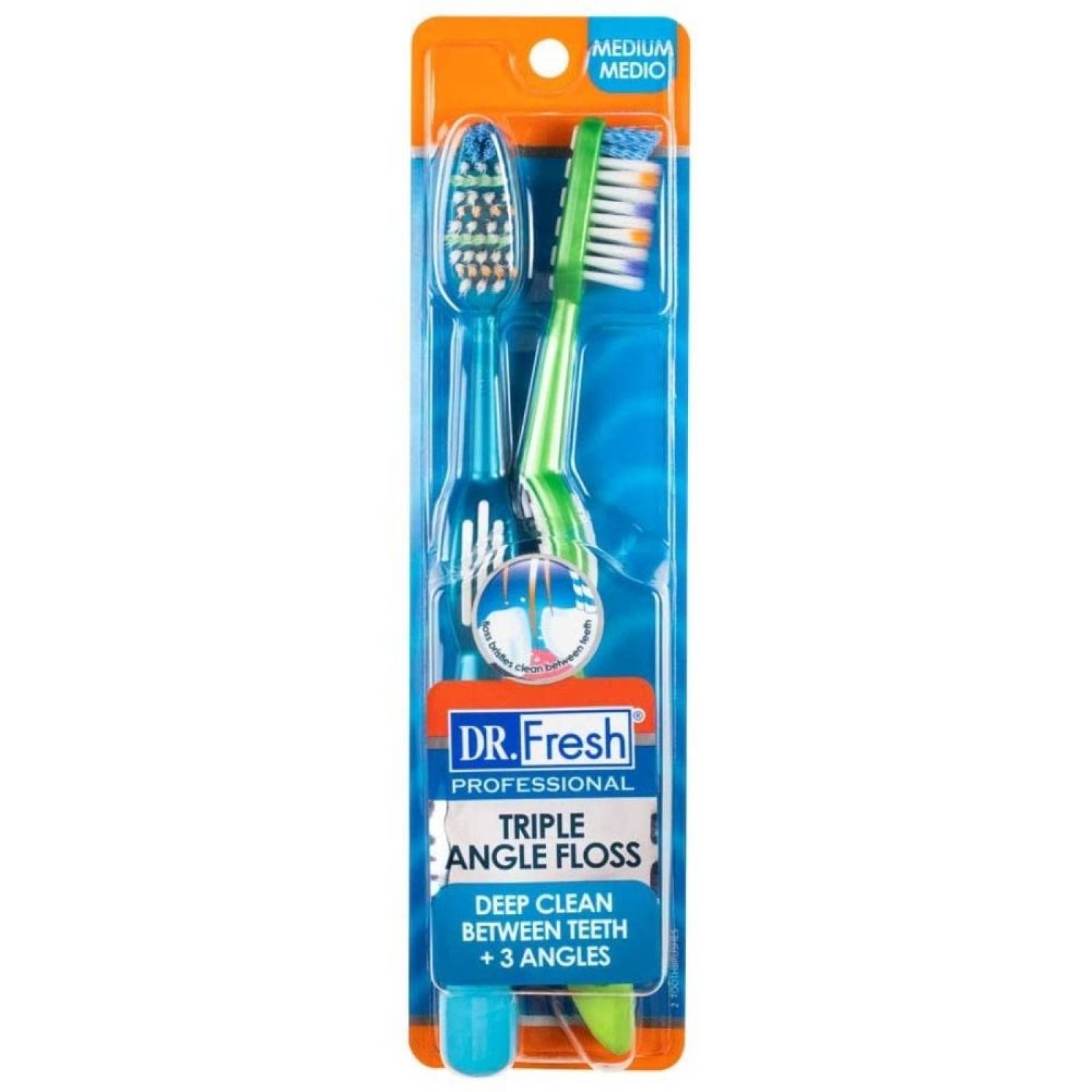 4 blísters, cepillo de dientes dr fresh professional complete care