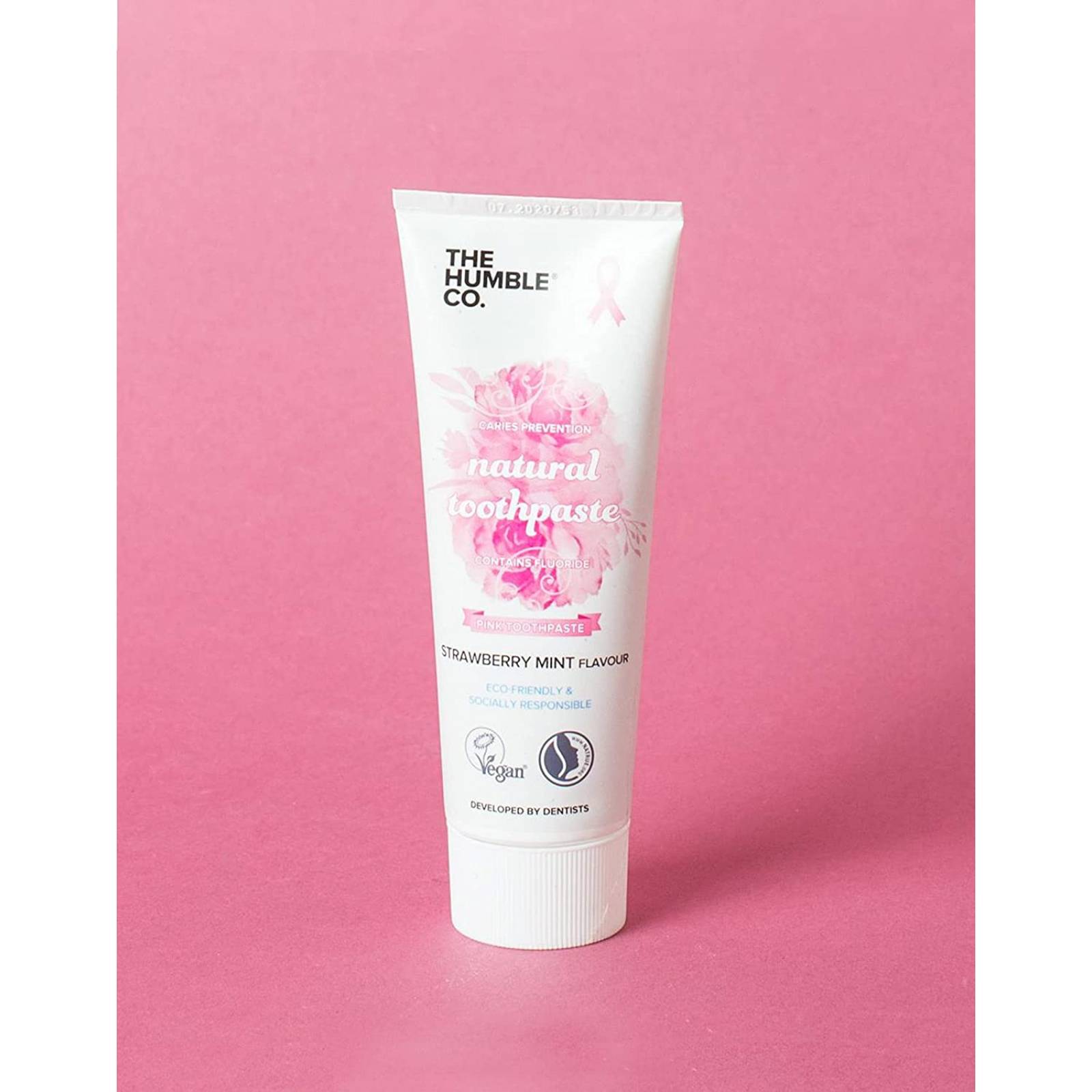 Paquete 2pack pasta dental natural fresa 75ml con flúor